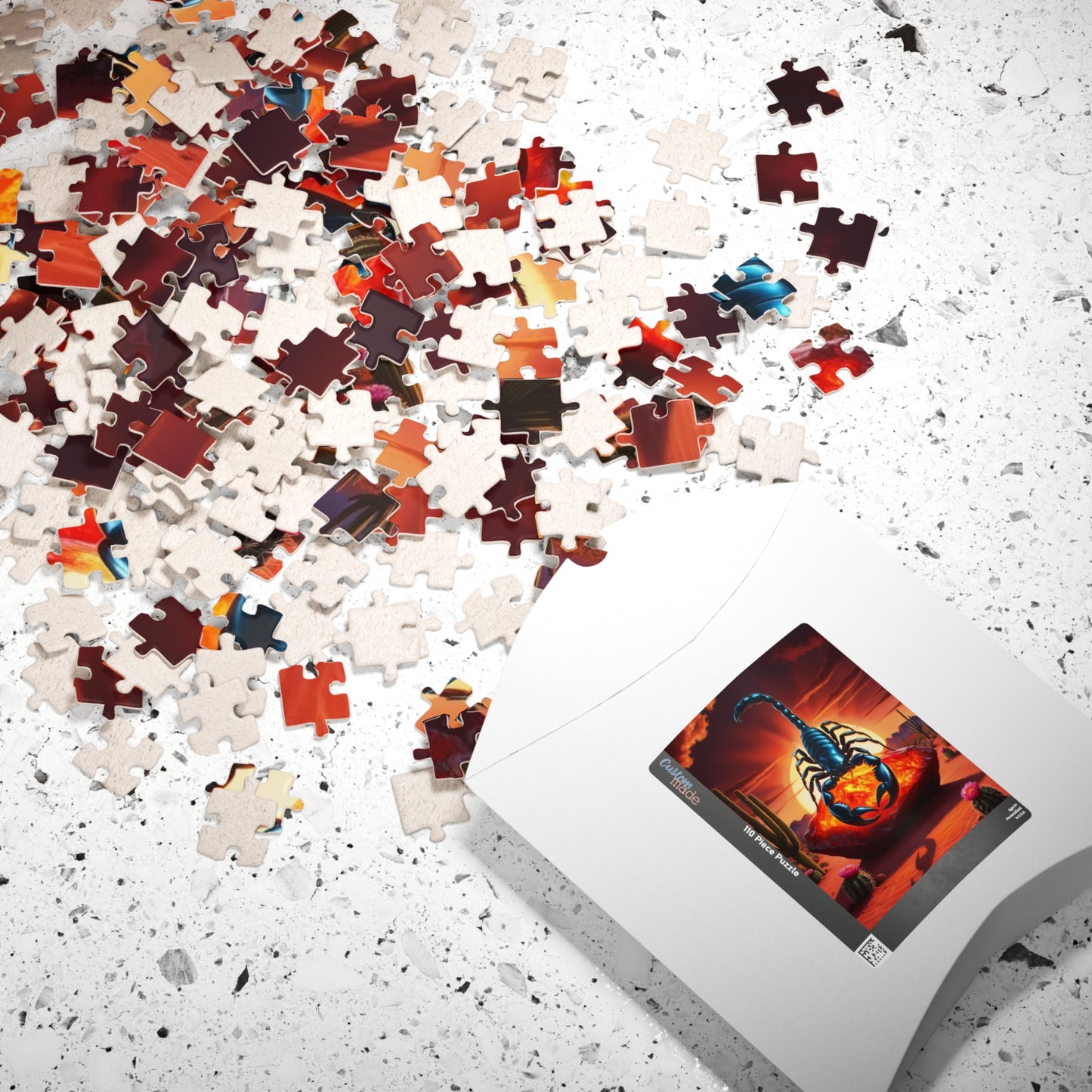 Scorpion Art Puzzle - Scorpio Zodiac Sign Jigsaw Game, Nature Inspired Fun, Gifts for Puzzle Lover, Mindfulness Activity, Home Entertainment Puzzle The Puzzle Chest