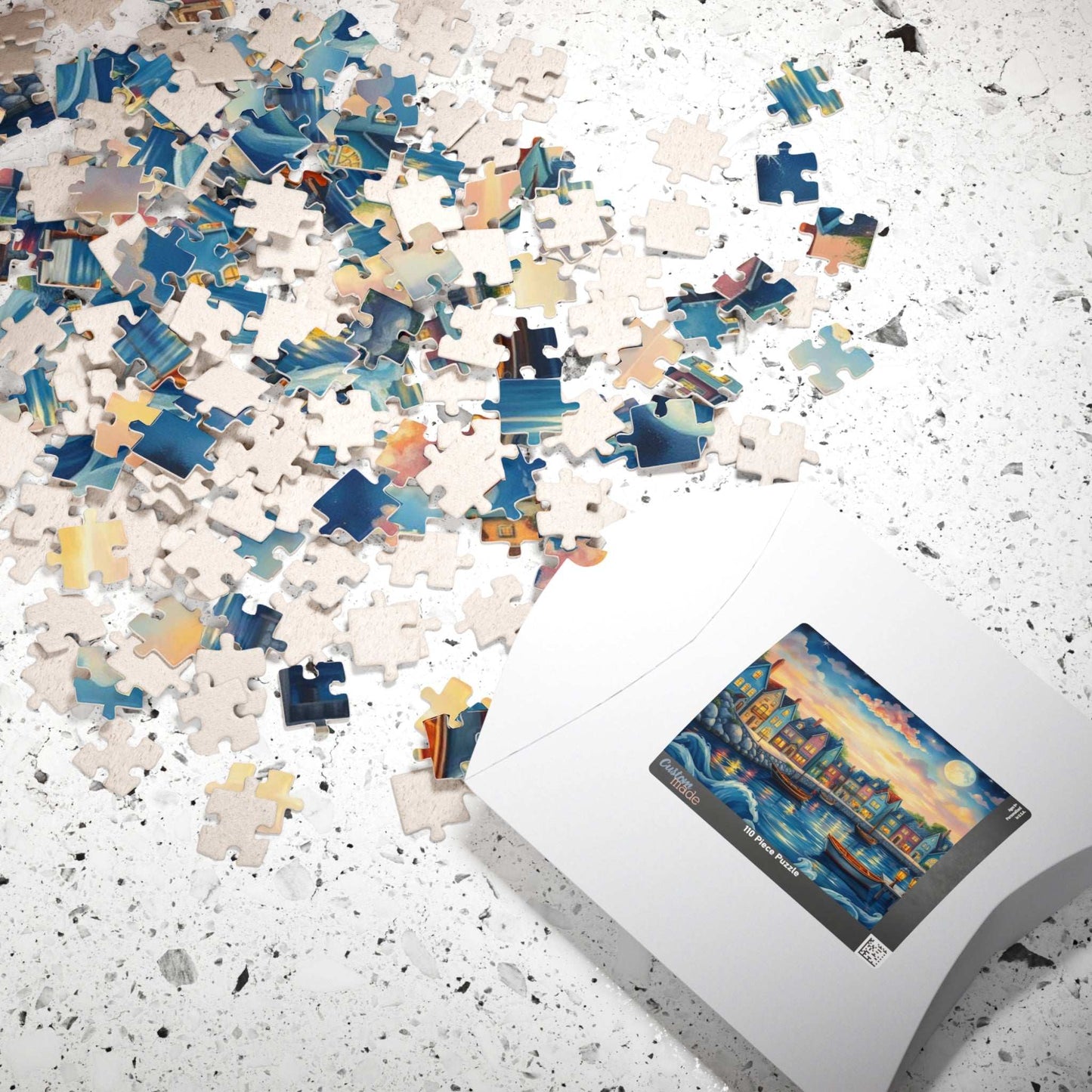 Lakeside Town Jigsaw Puzzle | Scenic City Puzzle for Adults, Family Fun Game, Perfect Gift Idea Puzzle The Puzzle Chest
