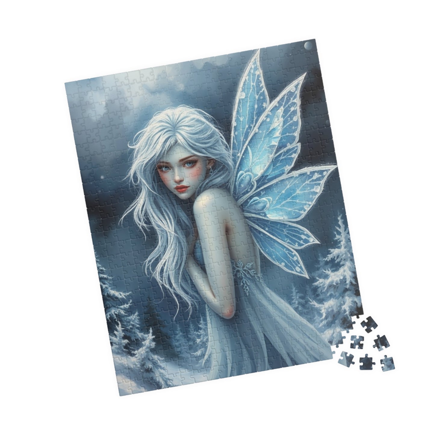 Frosted Winter Fairy Puzzle, Enchanted Mythical Creature, Magical Puzzle Lover Gift Fantasy Game for Cozy Family Night Solo Fun Brain Teaser Puzzle The Puzzle Chest
