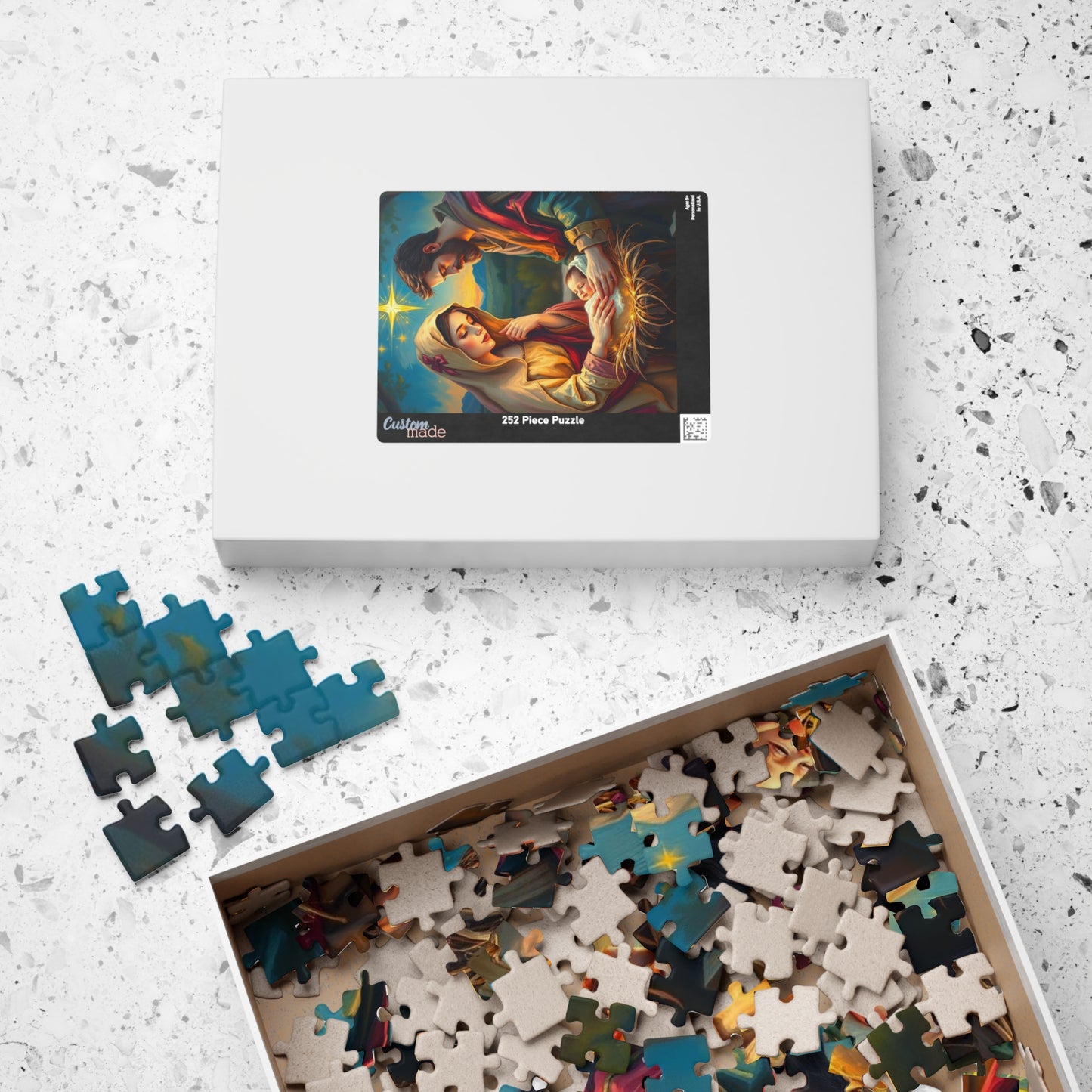 Religious Holiday Jigsaw Puzzle, Nativity Scene Ideal for Christian Family Activity, Christmas Birthday Gift for Friends, Educational Fun Puzzle The Puzzle Chest