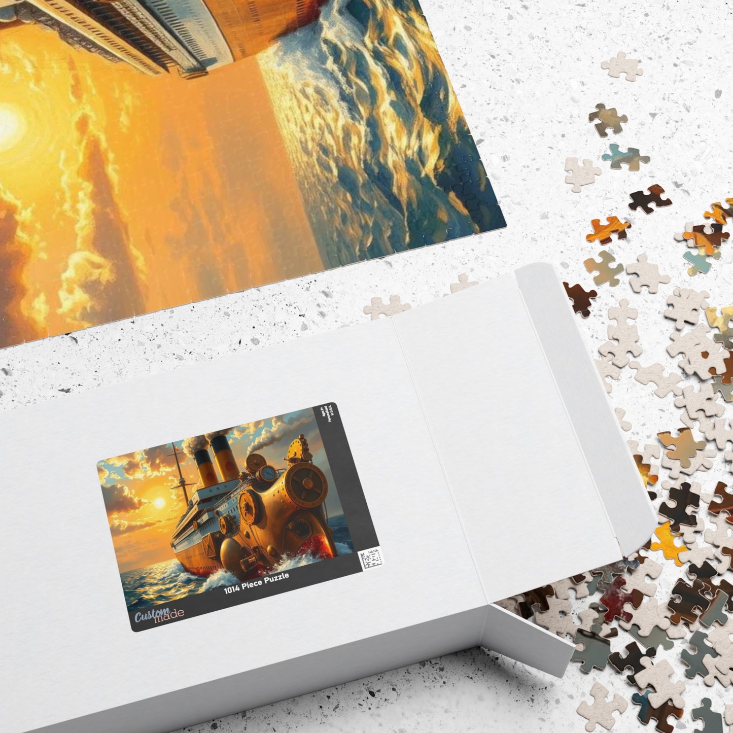 Steampunk Battleship Puzzle, Nautical Jigsaw Game for Adults, Ocean Theme Gift for Maritime Lovers, Family Fun Activity, Mental Exercise Puzzle The Puzzle Chest