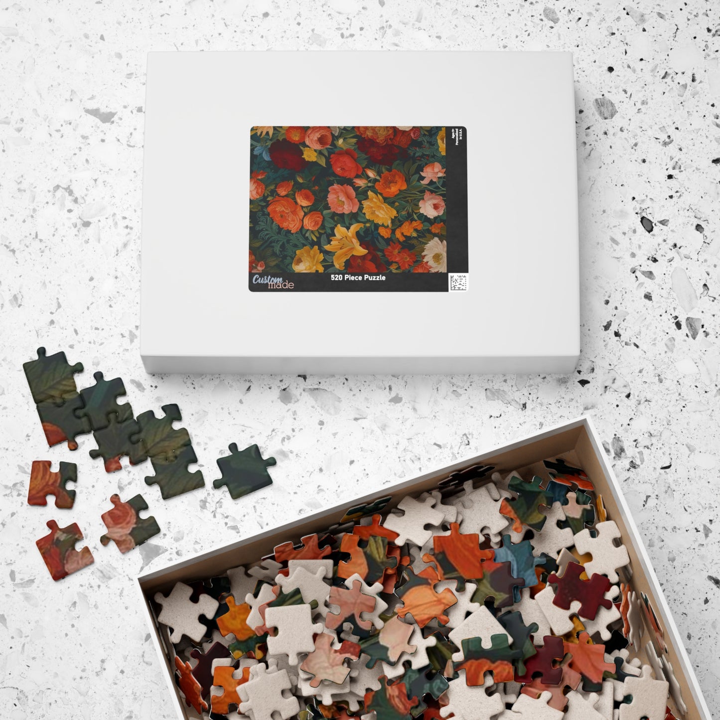 Floral Puzzle Art - A Vibrant 110-1014 Piece Flower Design, Friend Gift for Puzzle Lover, Art Lover, Floral Enthusiasts, Family Game Night Puzzle The Puzzle Chest