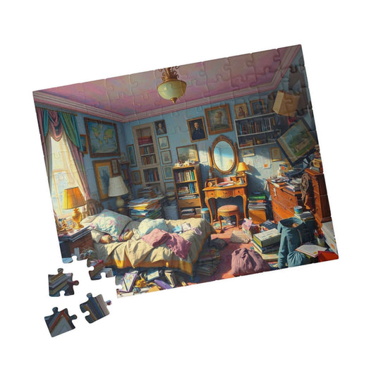 Puzzle, Messy Bedroom Jigsaw, Bedroom Puzzle Game, Bedroom Scene Puzzle, Bedroom Cleanup Puzzle, Bedroom Organization Activity 110 pcs (Horizontal) Puzzle The Puzzle Chest