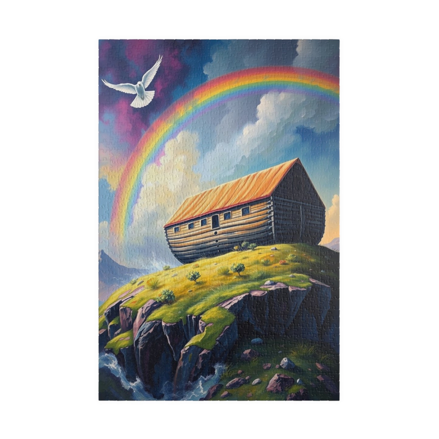 Noah's Ark Jigsaw Puzzle, Perfect for Family Game Night, Religious Holiday Birthday Gift for Friends, Fun Home Entertainment, Relaxing Hobby 1014 pcs (Vertical) Puzzle The Puzzle Chest