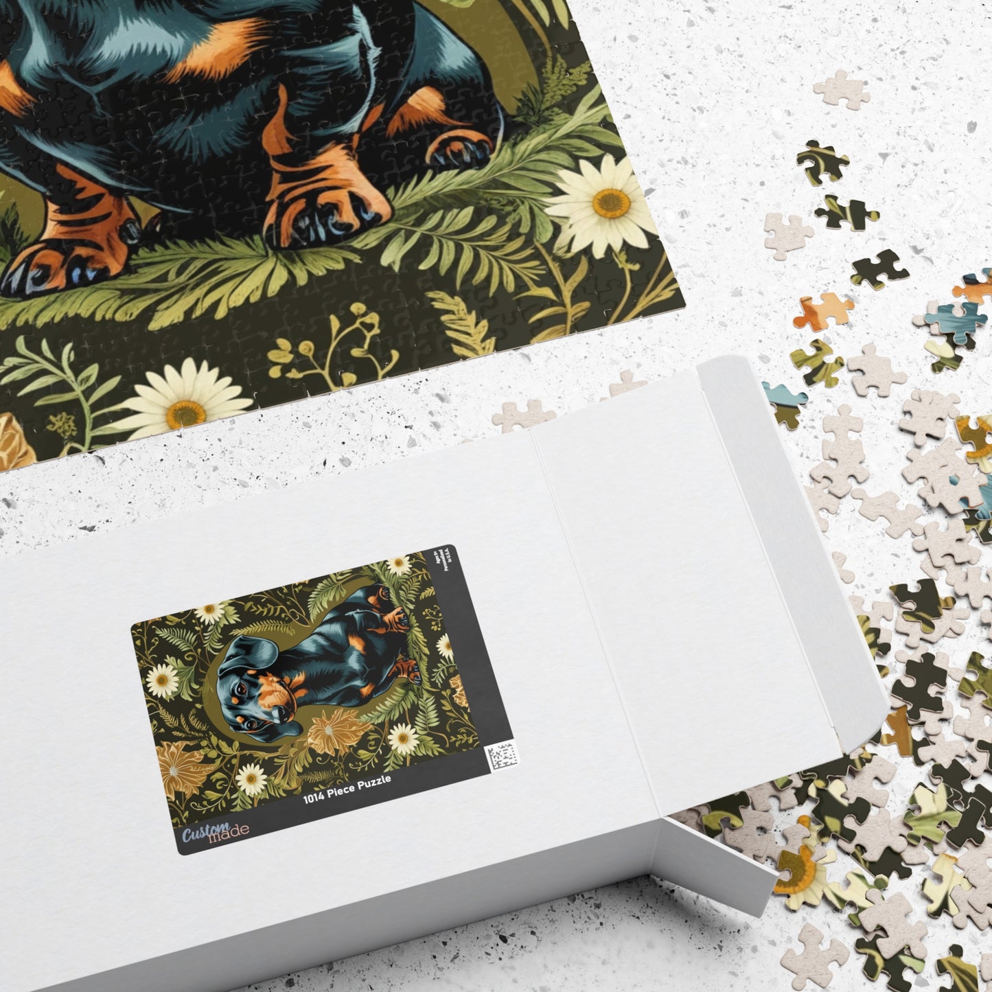 Vintage Dachshund Puzzle - William Morris Inspired 110-1014 Piece Family Dog Jigsaw Game, Fun Indoor Activity, Best Animal Lover Gift Idea Puzzle The Puzzle Chest