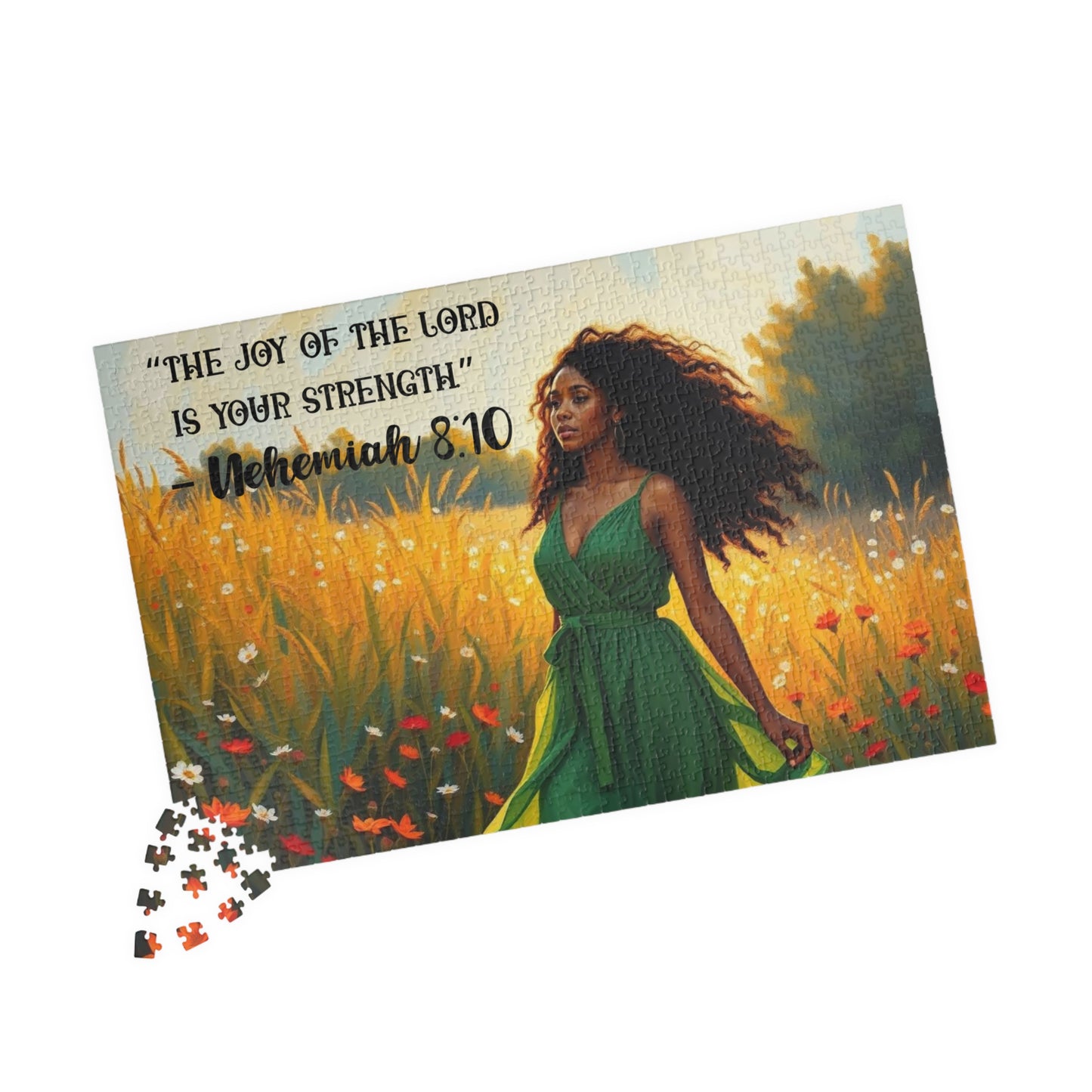 Inspirational Puzzle featuring 'The Joy of the Lord is Your Strength' - Faith Based Christian Brain Teasing Gift 1014 pcs (Horizontal) Puzzle The Puzzle Chest