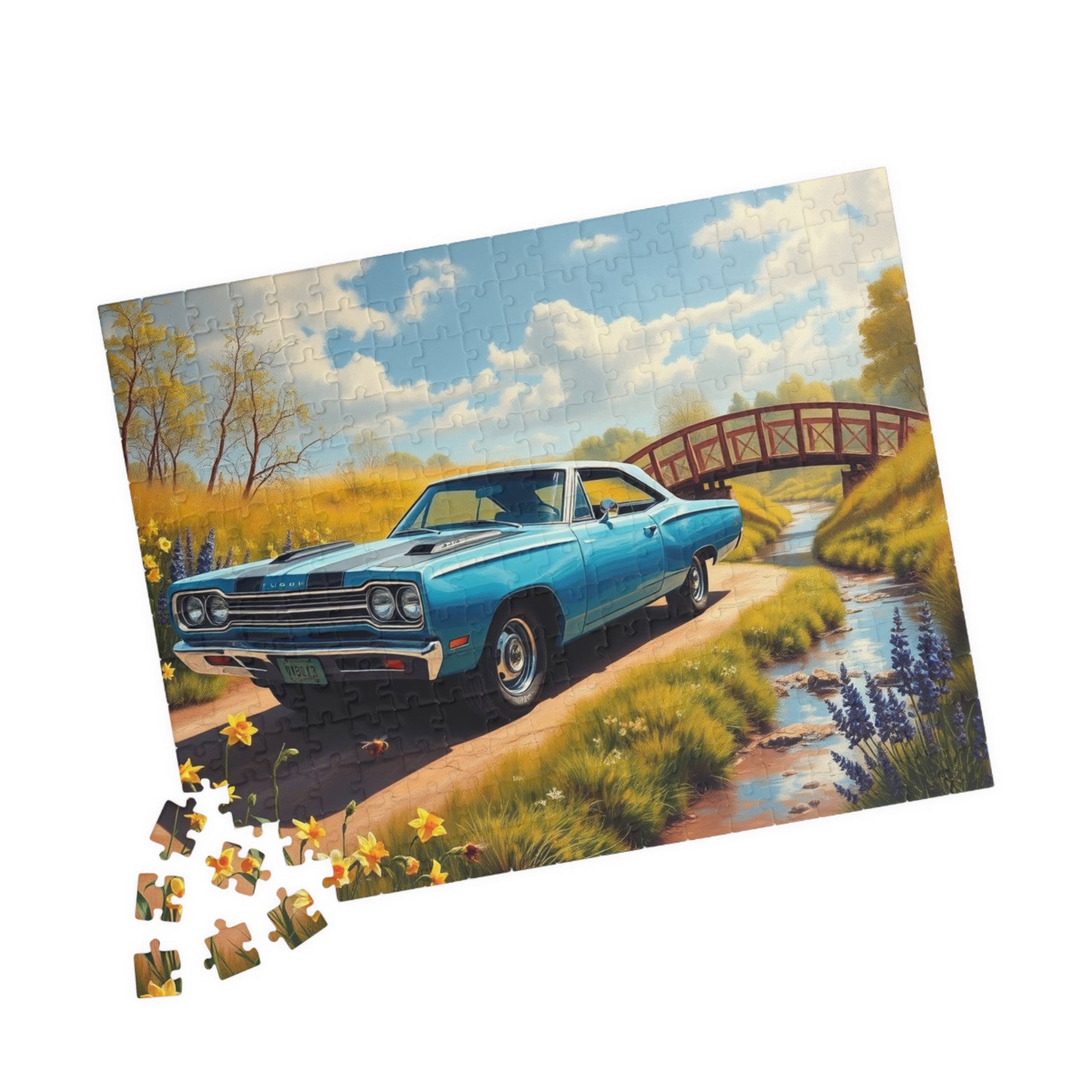 Vintage Car Jigsaw Puzzle - Nostalgic Artwork 1969 Road Runner Puzzle The Puzzle Chest