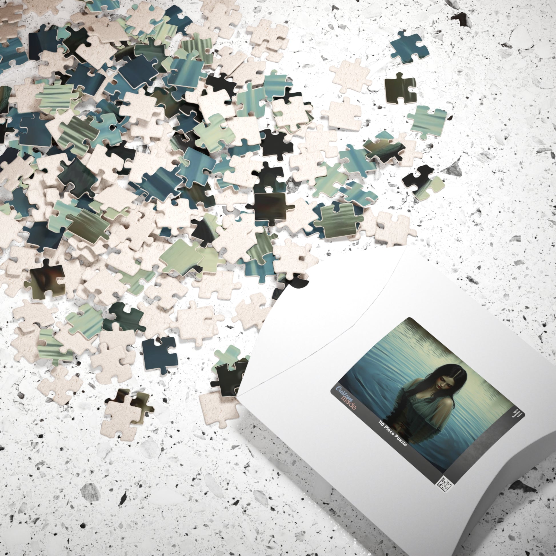 The Veil Between Gothic Jigsaw Puzzle, Mystical Reflection, Enigmatic Water Scene, Gothic Art Print, Gift for Friend, Solo Fun, Game Nights Puzzle The Puzzle Chest