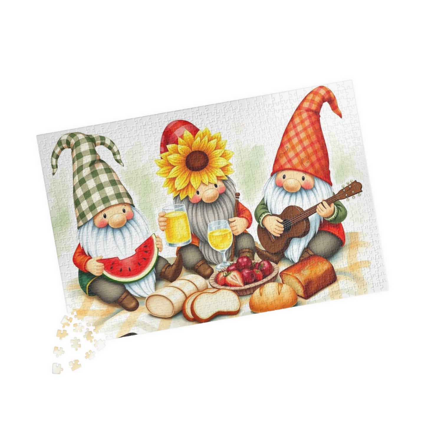 Gnome Picnic Puzzle - Summer Theme Jigsaw Game 1014 pcs (Horizontal) Puzzle The Puzzle Chest