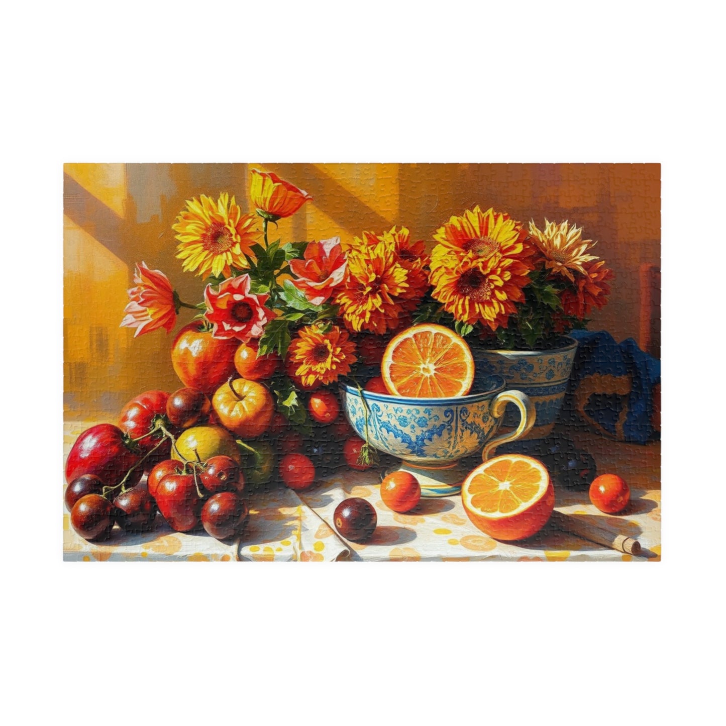 Floral Still Life Puzzle, Vintage Style Art Adult Jigsaw Game, Family Activity Home Entertainment, Gift for Garden Lover, Puzzle Enthusiast 1014 pcs (Horizontal) Puzzle The Puzzle Chest