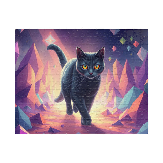 Mystical Cat Puzzle, Colorful Cat Jigsaw, Cat Lover Gift, Unique Home Decor, Family Game Night 252 pcs (Horizontal) Puzzle The Puzzle Chest