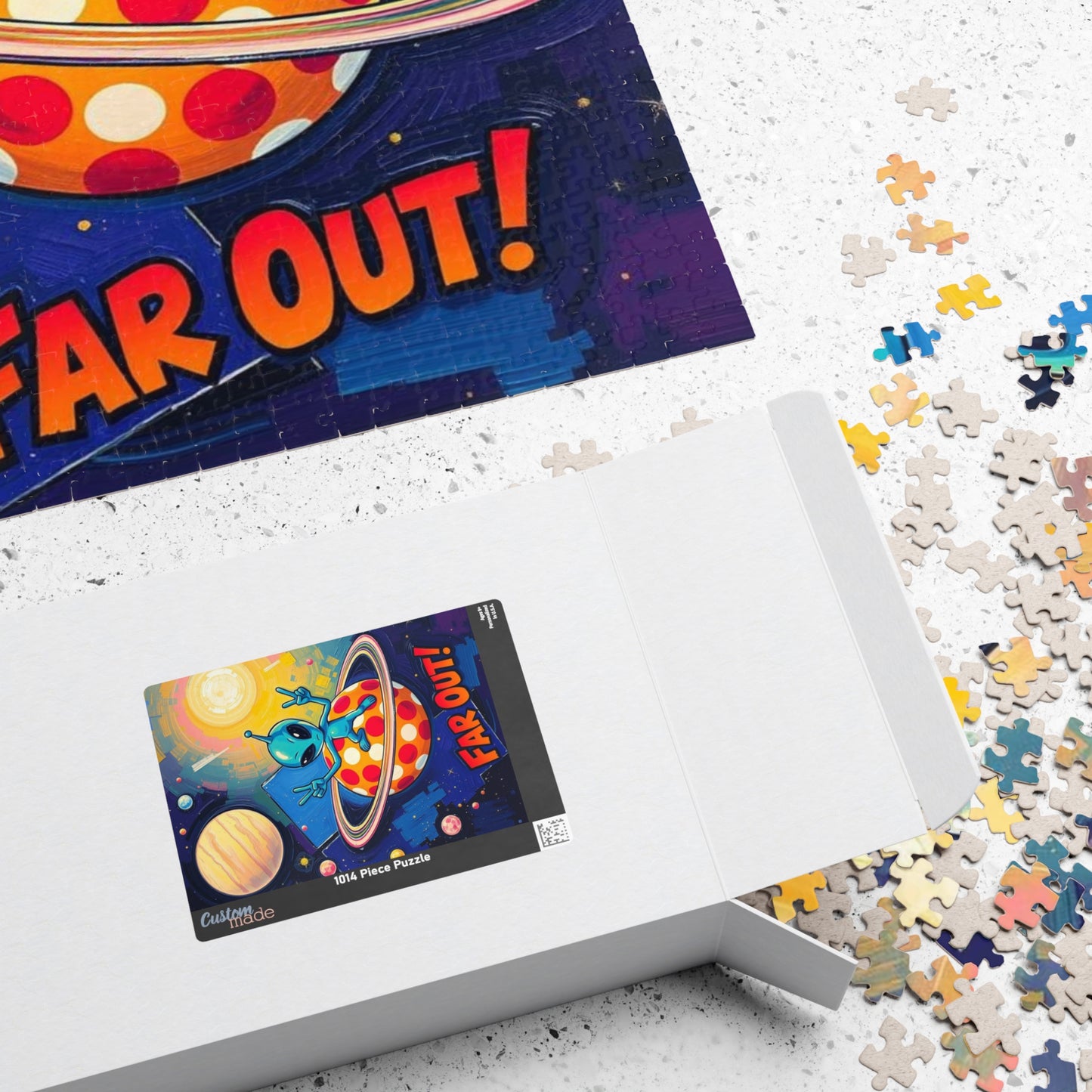 Far Out Alien Puzzle | Fun Space Theme Pop Art Jigsaw Educational Game, Cool Gift for Adults, Family Bonding Activity, Brain Teaser Puzzle The Puzzle Chest