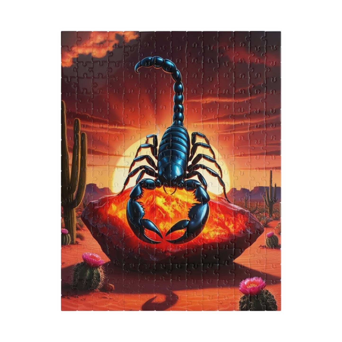 Scorpion Art Puzzle - Scorpio Zodiac Sign Jigsaw Game, Nature Inspired Fun, Gifts for Puzzle Lover, Mindfulness Activity, Home Entertainment 252 pcs (Vertical) Puzzle The Puzzle Chest