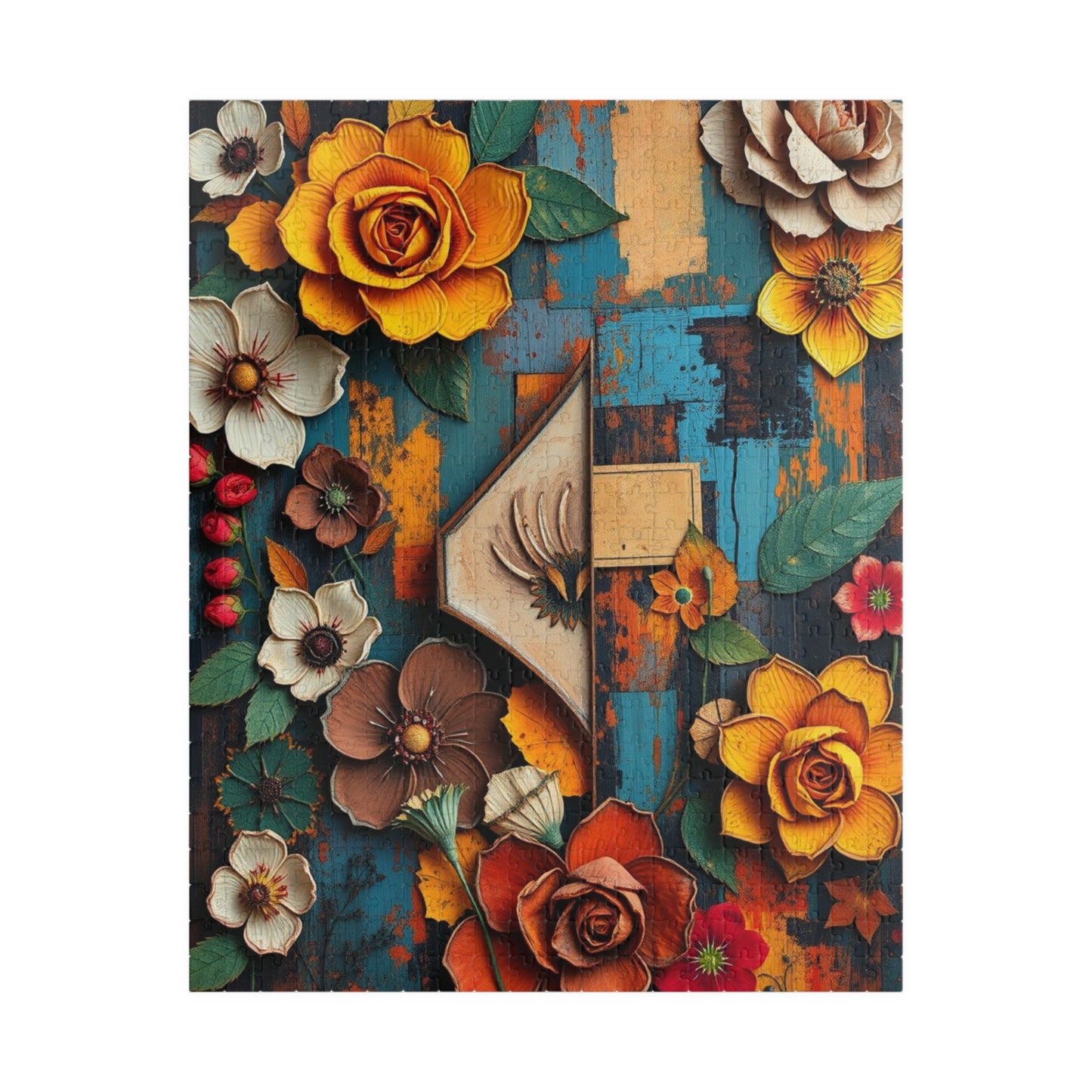 Abstract Floral Retro Jigsaw Puzzle 520 pcs (Vertical) Puzzle The Puzzle Chest