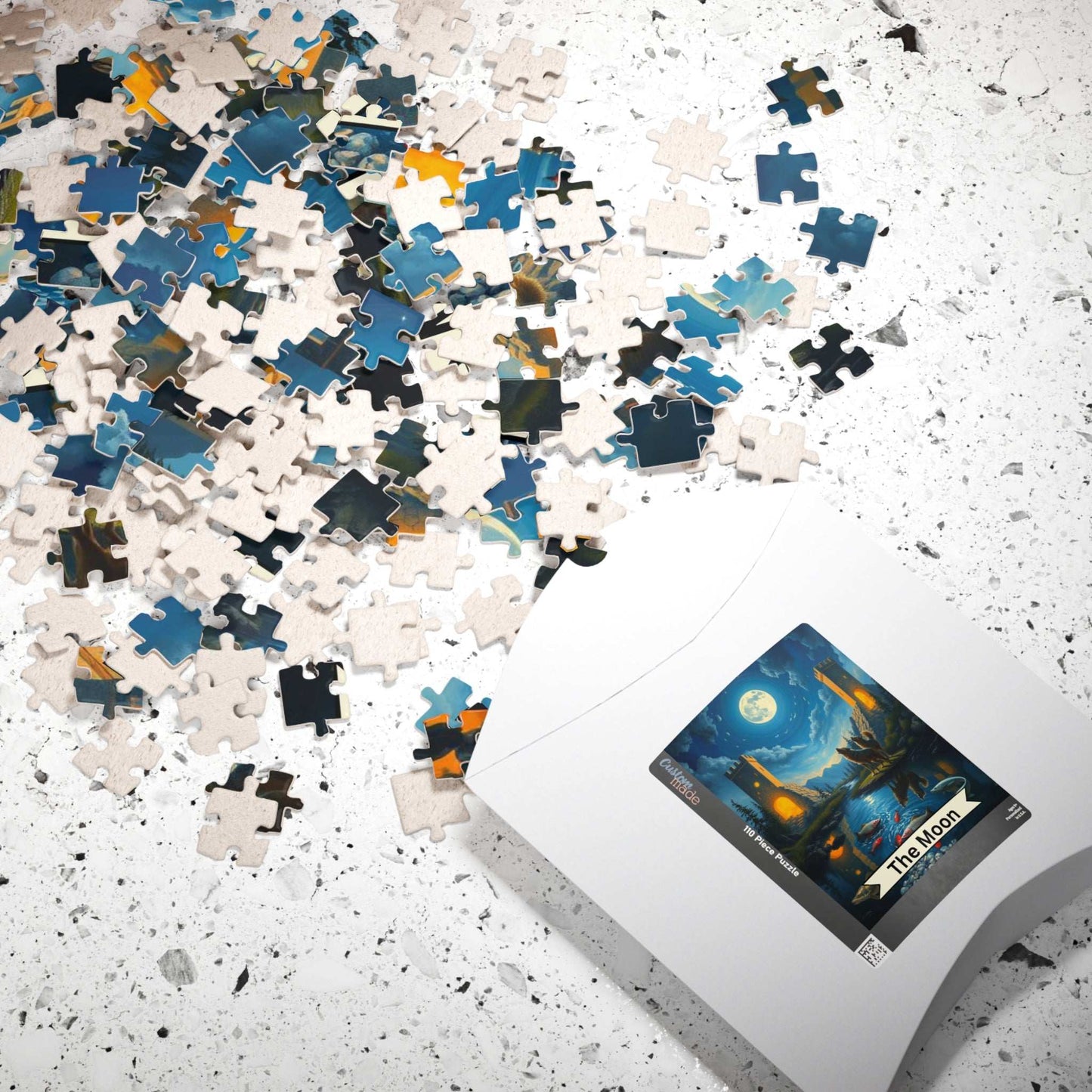 The Moon Jigsaw Puzzle - Tarot Style Moonlit Castle, 110-1014 Piece Ideal for Family Game Night, Puzzle Lover Gift, Mindfulness Activity Puzzle The Puzzle Chest