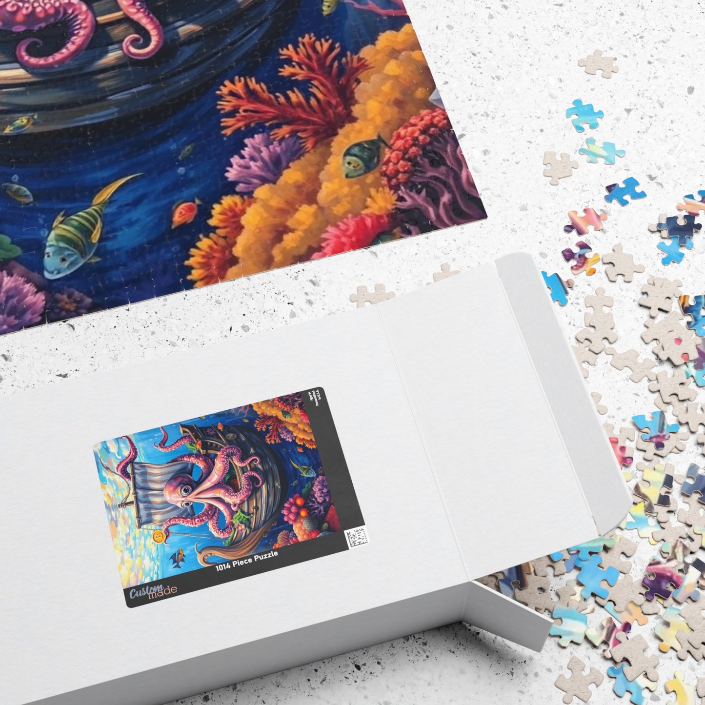 Sunken Pirate Ship Puzzle, Mysterious Underwater Nautical Scene with Octopus Jigsaw Game, Fun Family Activity, Puzzle Fanatic Gift Puzzle The Puzzle Chest