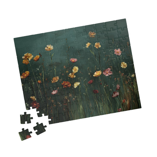 Floral Puzzle - Nature-Inspired Flower Jigsaw Game for Adults, Botanical Art 110 pcs (Horizontal) Puzzle The Puzzle Chest