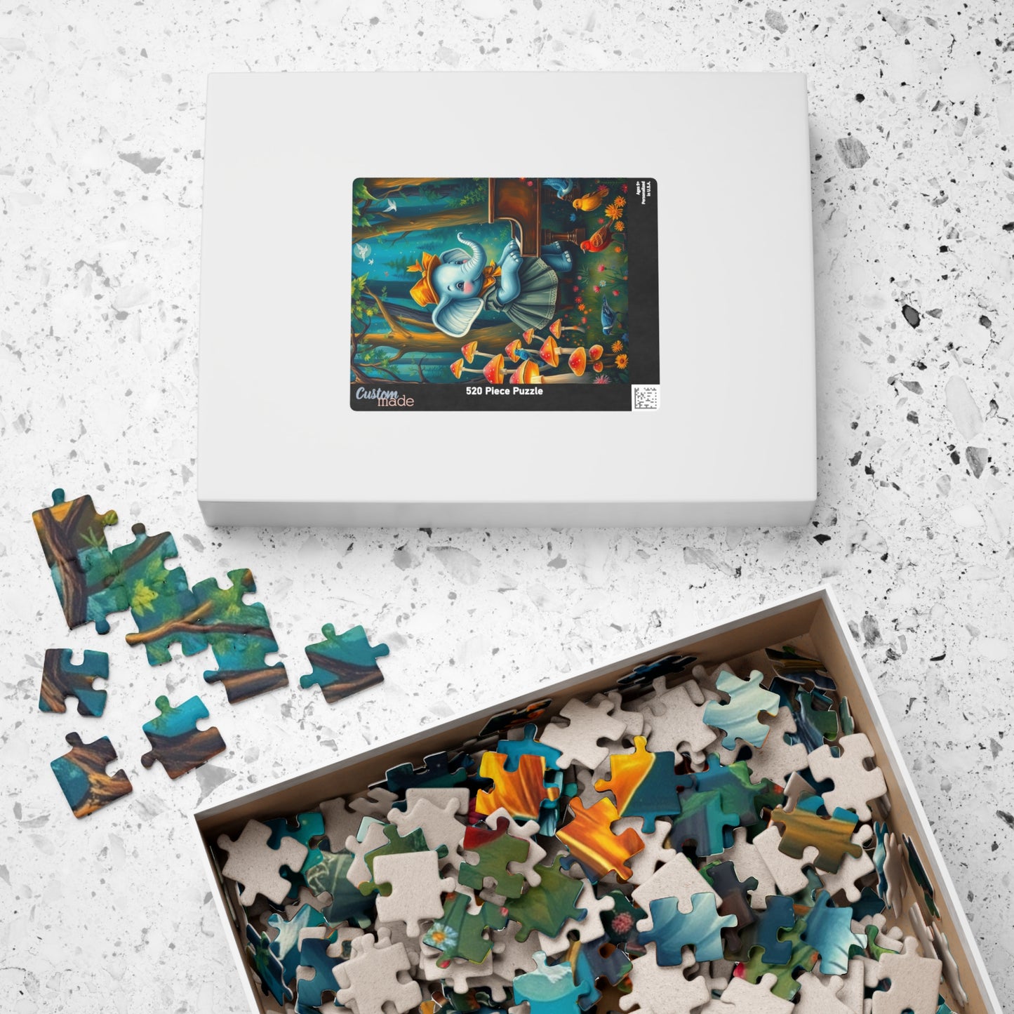 Whimsical Elephant Puzzle - 110, 252, 520, 1014-piece, Puzzle for Adults, Family Fun Activity, Birthday Gift Idea for Animal Lover Puzzle The Puzzle Chest