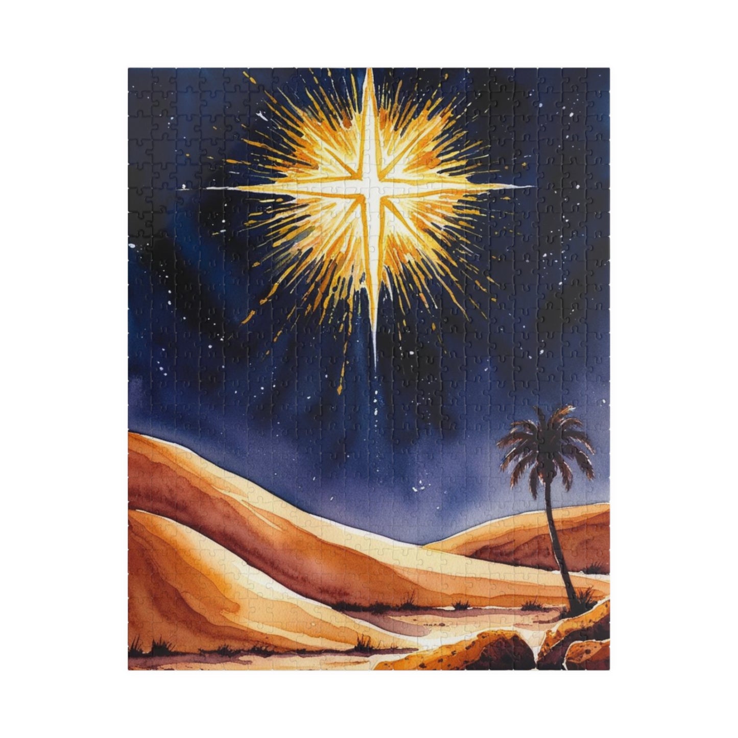 Star of David Jigsaw Puzzle, Religious Theme Faith-Based, 110, 252, 520, 1014 Piece - Holiday Gift, Jewish Holiday Celebration, Mindfulness 520 pcs (Vertical) Puzzle The Puzzle Chest