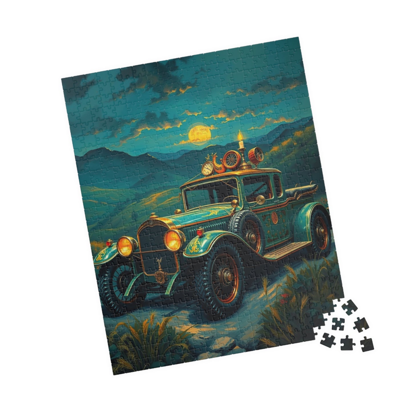 Vintage Steampunk Car Puzzle - Retro Auto Jigsaw Game Puzzle The Puzzle Chest