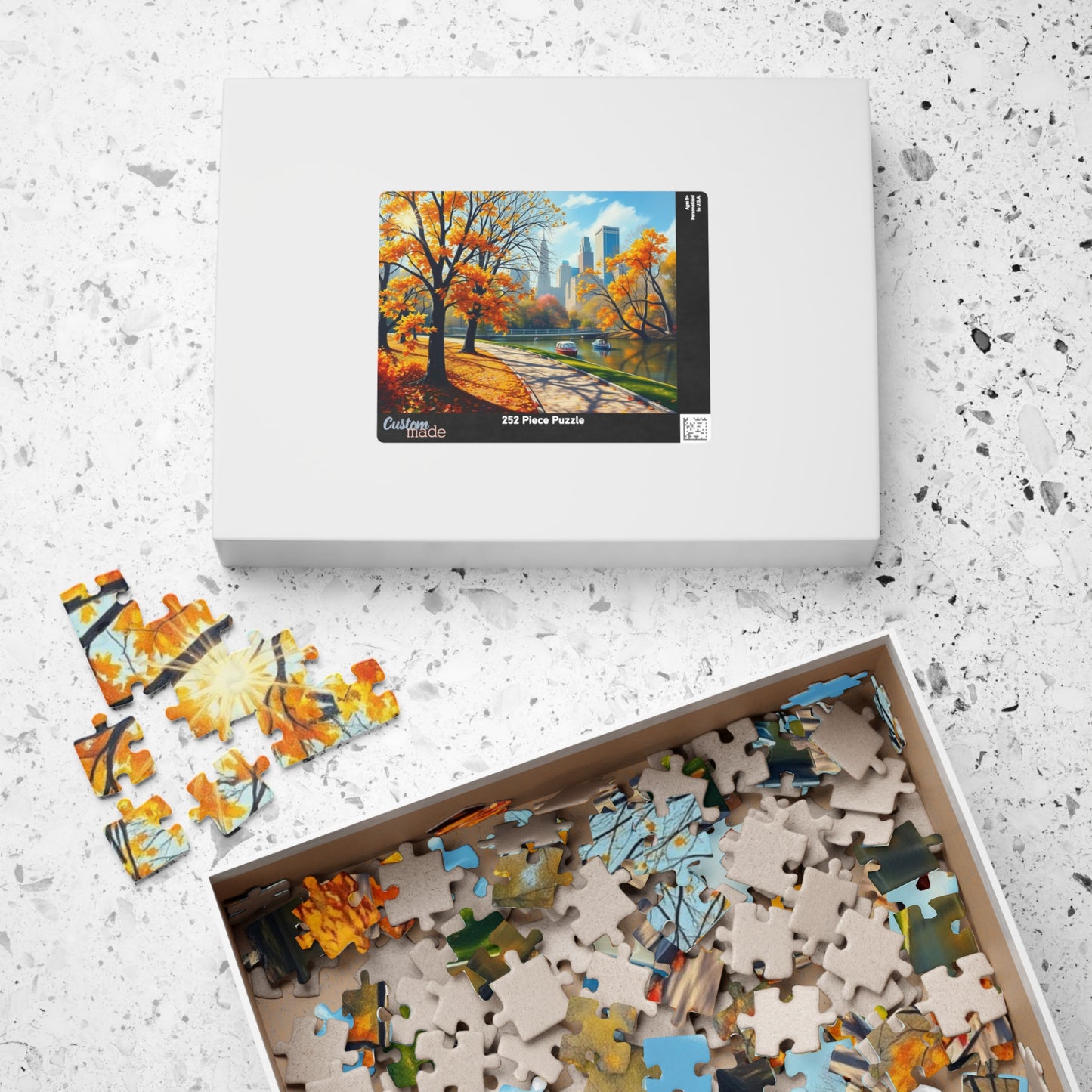 Central Park Autumn Landscape Puzzle, Nature Themed Jigsaw Game, Mindfulness Activity, Family Game Night, Puzzle Lover Gift Brain Teaser Puzzle The Puzzle Chest