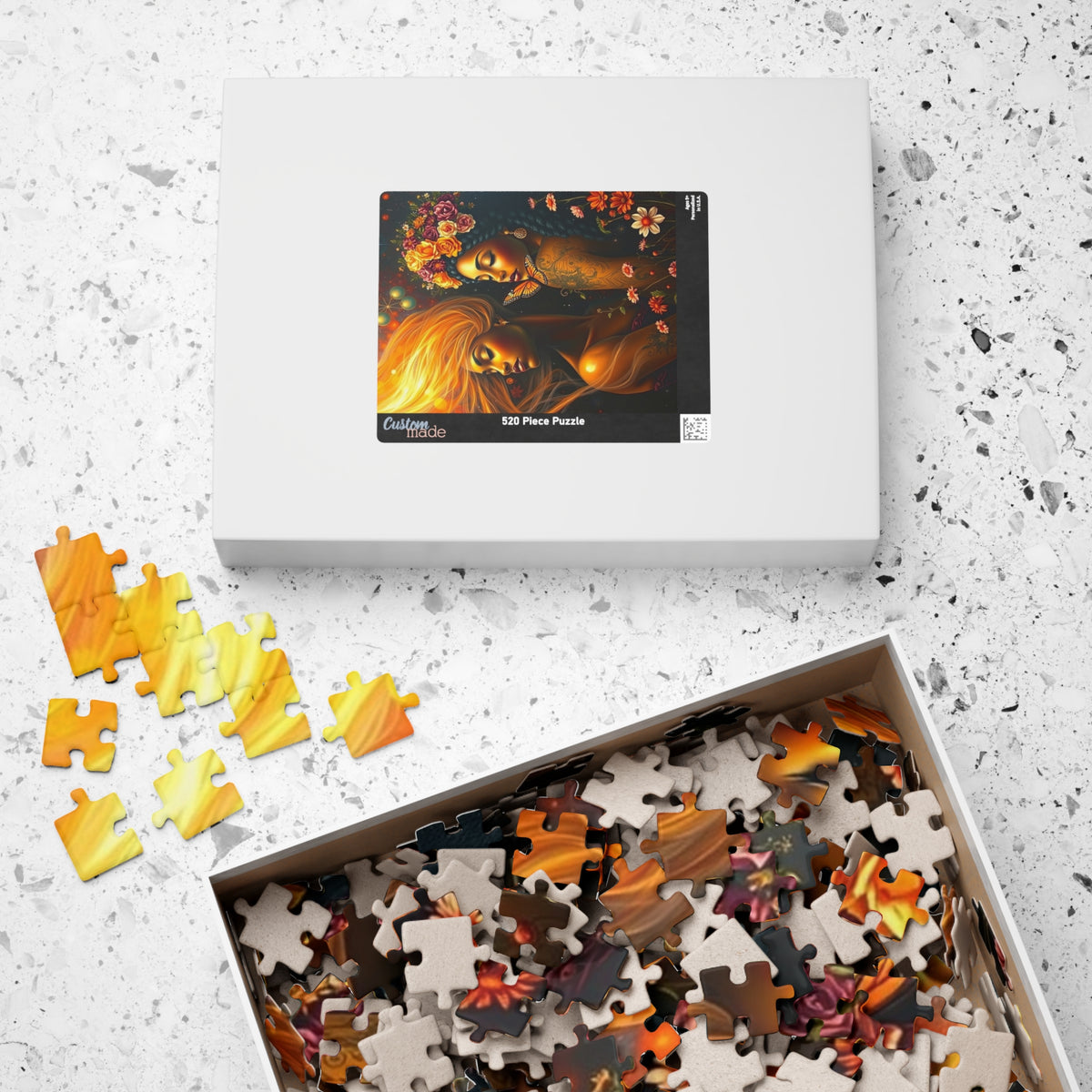 Black Woman Jigsaw Puzzle, Cosmic Floral Black Art, African American Family Game Brain Teaser Mindfulness Activity, Afrocentric Gift Friend Puzzle The Puzzle Chest