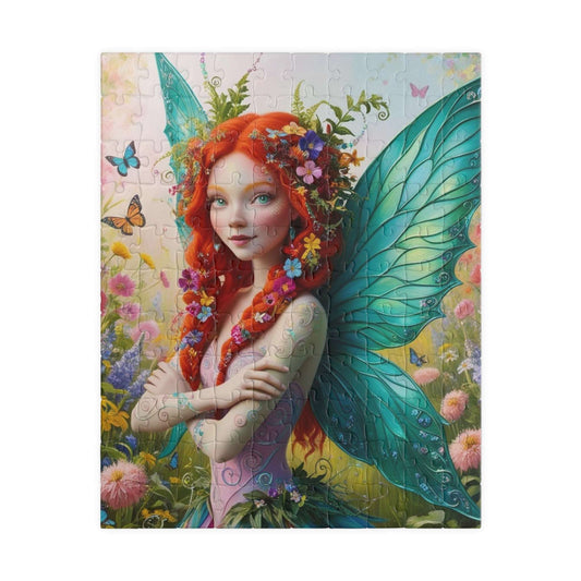 Sun-Kissed Butterfly Fairy Puzzle, Enchanting Mythical Jigsaw for Fantasy Lover, Gift for Adults, Artwork Puzzle, Relaxing Activity 110 pcs (Vertical) Puzzle The Puzzle Chest