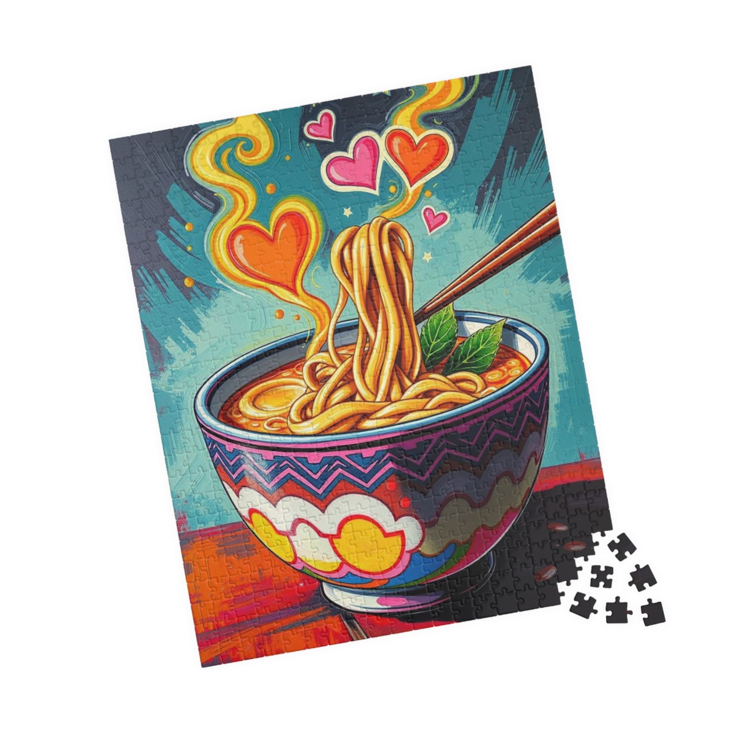 Noodle Bowl Puzzle - Pop Art Jigsaw Game, Colorful Food Art, Fun Family Activity, Creative Gift for Foodies, Cozy Night In, 110-1014 Pieces Puzzle The Puzzle Chest