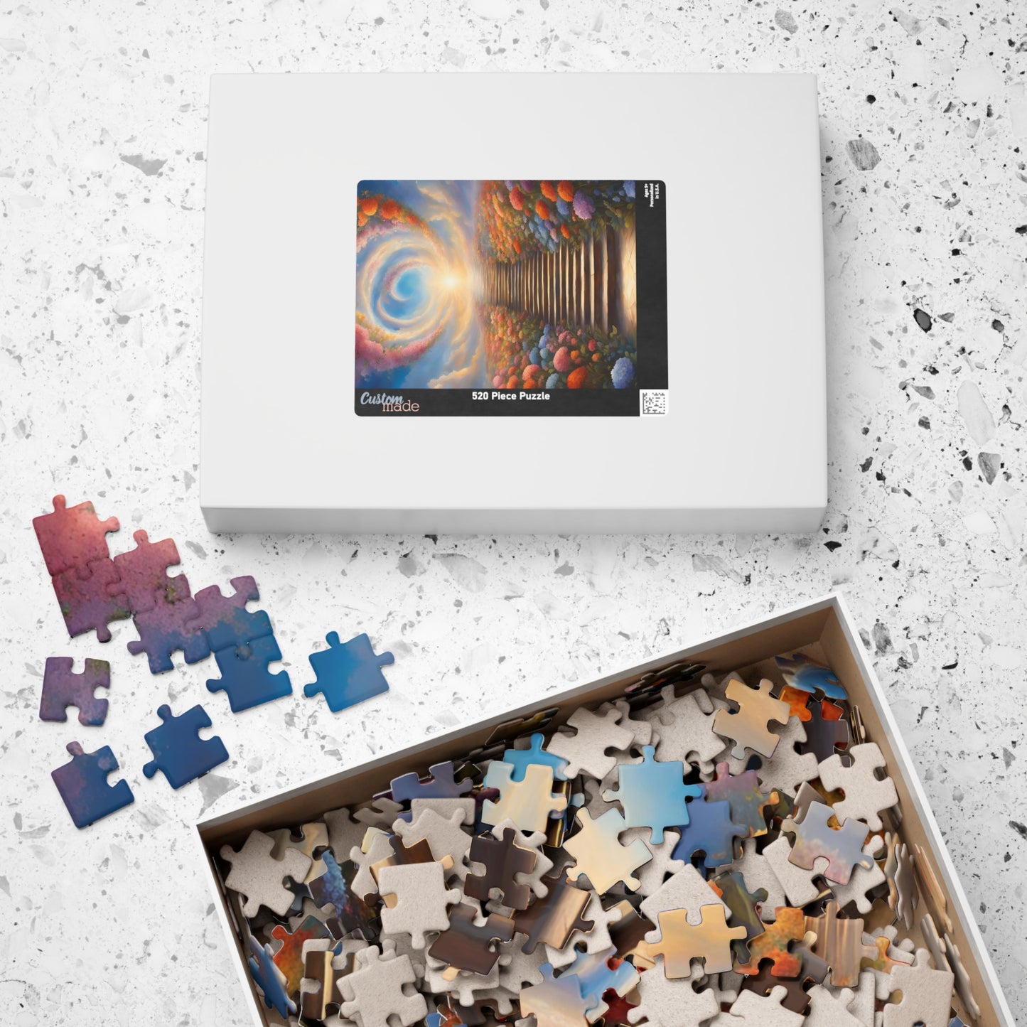 Heavenly Staircase Puzzle, Floral Flower Design, Religious Christian Faith Theme, 110 252 520 1014-Piece Jigsaw, Hobby, Meditation, Family Puzzle The Puzzle Chest