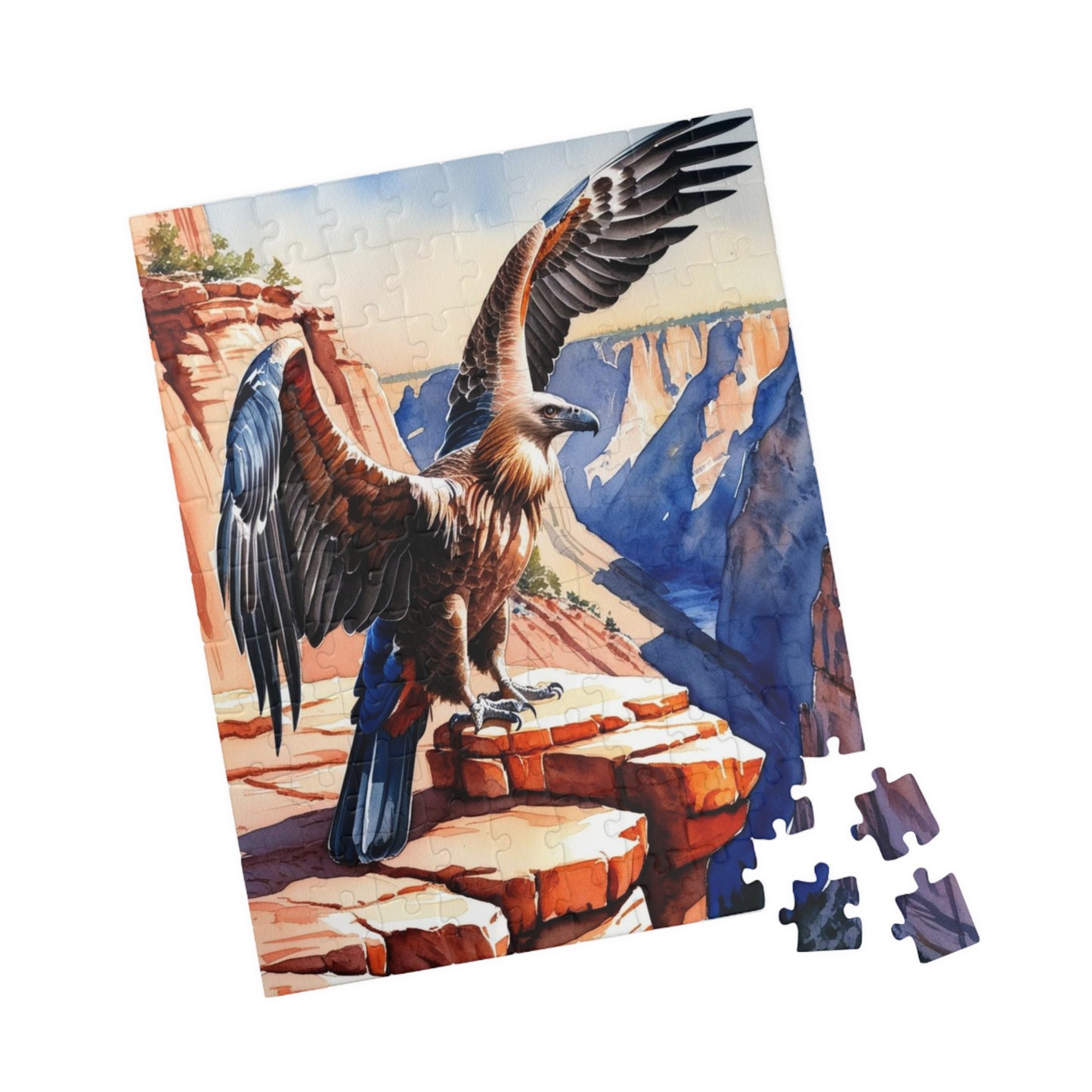 Puzzle - Golden Eagle Canyon Jigsaw Puzzle, 110/252/520/1014 Pieces, Wildlife Lover Gift, Nature Scene Art, Brain Teaser Game, Relaxing Puzzle The Puzzle Chest