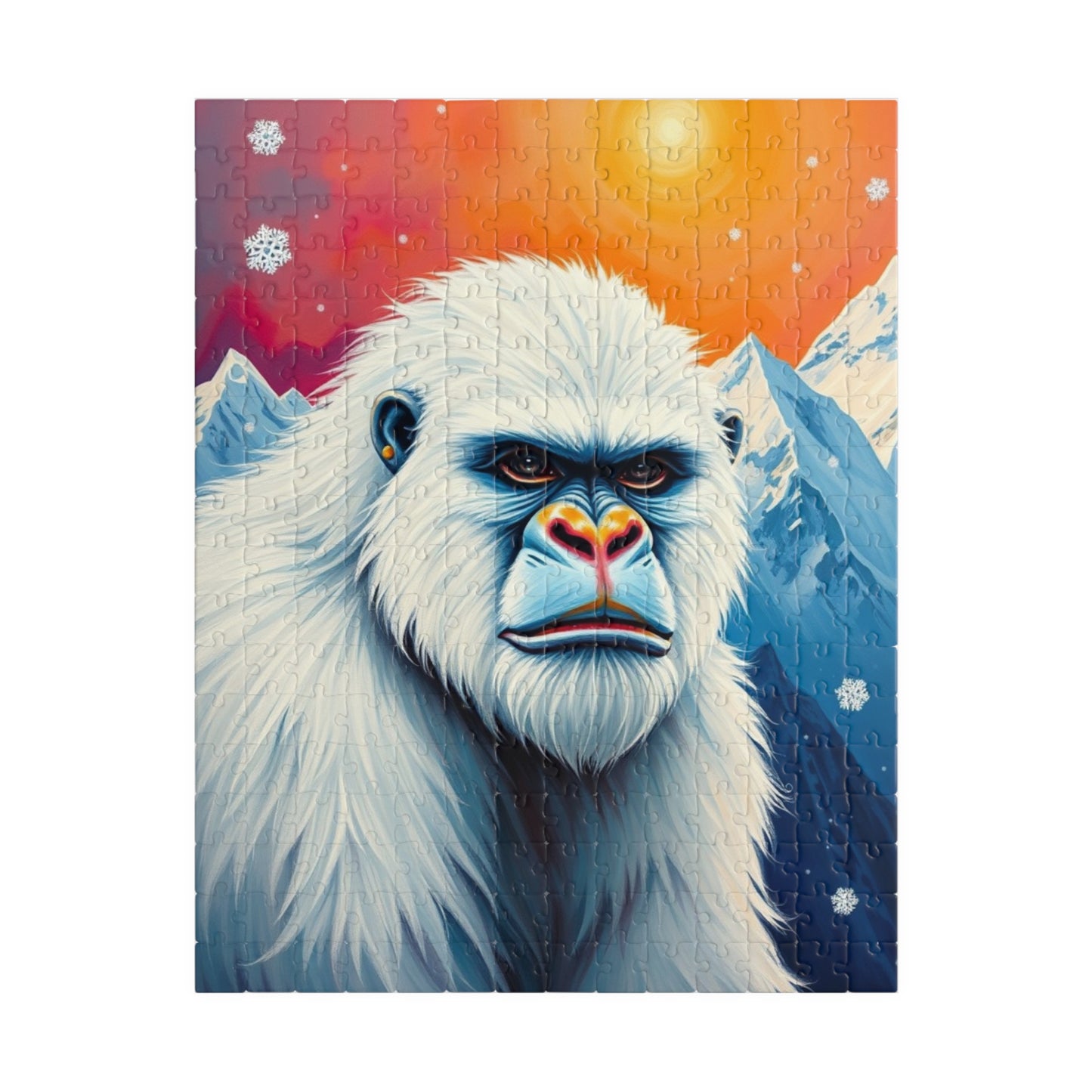 Majestic Yeti Himalayan Puzzle, Mythical Creature Jigsaw for Cryptid Fans, Legendary Bigfoot Mountain Beast in a Scenic Winter Landscape 252 pcs (Vertical) Puzzle The Puzzle Chest