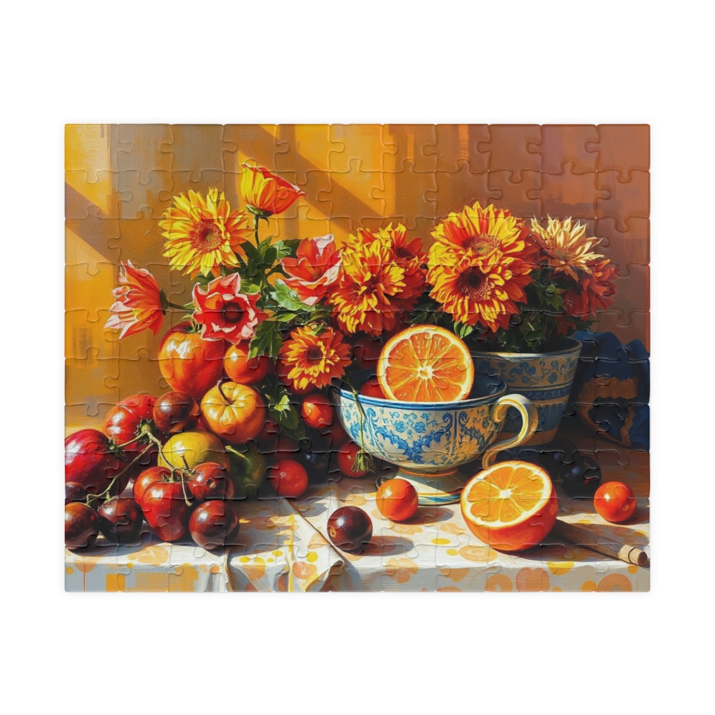 Floral Still Life Puzzle, Vintage Style Art Adult Jigsaw Game, Family Activity Home Entertainment, Gift for Garden Lover, Puzzle Enthusiast 110 pcs (Horizontal) Puzzle The Puzzle Chest