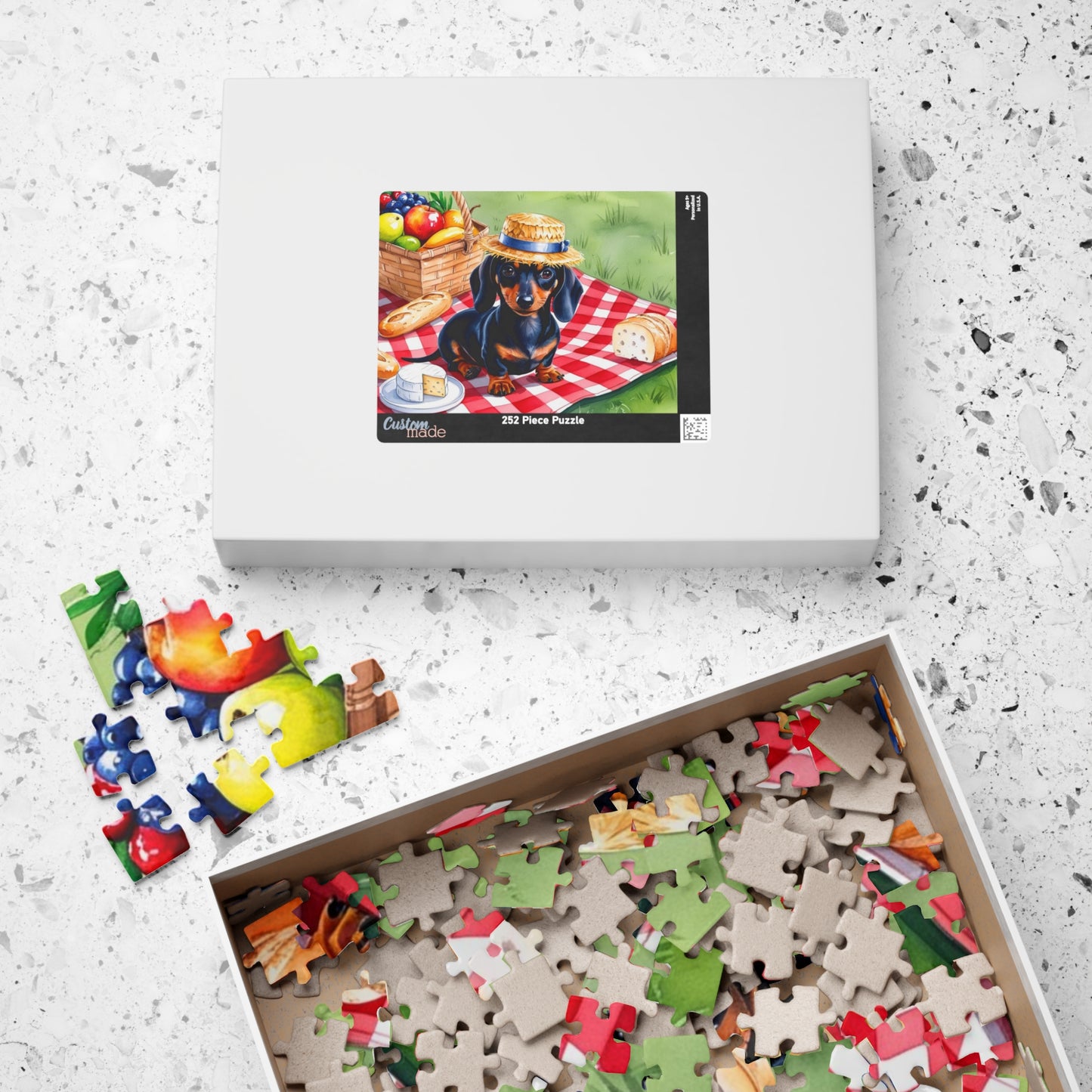 Dachshund Picnic Jigsaw Puzzle, Fun Animal Lovers Gift, Family Game Night Activity, Dog-Themed Home Decor, Dog Birthday Gift, 110-1014-piece Puzzle The Puzzle Chest