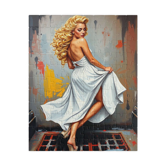 Elegant Marilyn Monroe Inspired Art Puzzle, 110, 252, 520, 1014-piece | Vintage Decor, Gift for Art Lovers, Relaxing Activity, Home Decor, 110 pcs (Vertical) Puzzle The Puzzle Chest