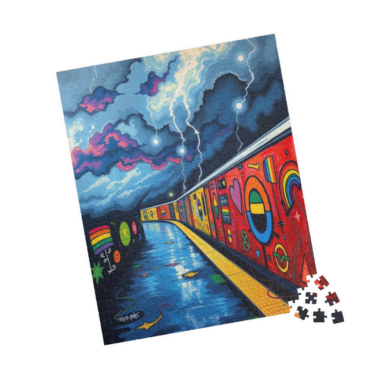 Colorful Urban Art Puzzle - 110, 252, 520, 1014 Pieces LGBTQ+ Jigsaw Game for Adults, Perfect Gift for Puzzle Lovers, Family Game Night,