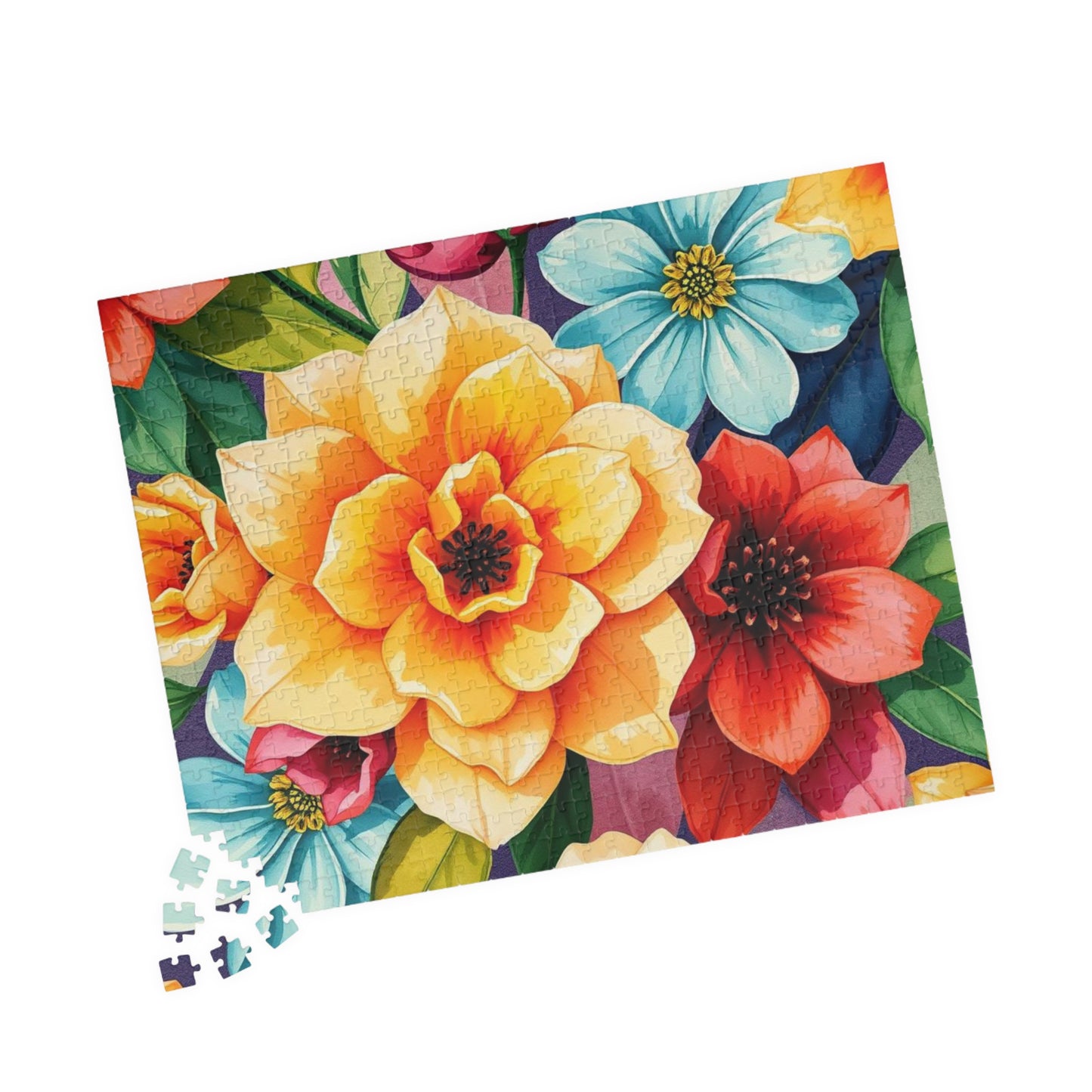 Floral Jigsaw Puzzle Game for Adult Mindfulness Activity, Gift for Flower Lovers, Family Fun, Home Entertainment Game Night, Brain Teaser Puzzle The Puzzle Chest