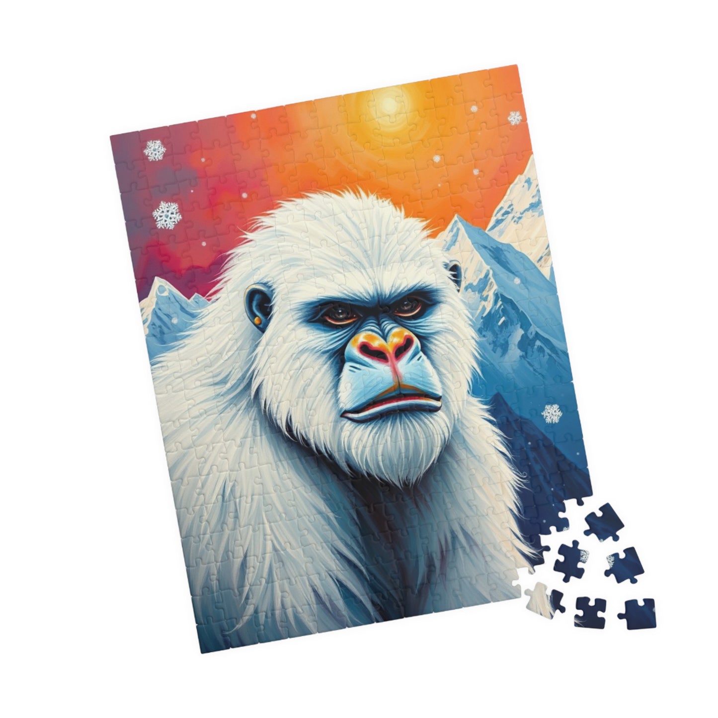 Majestic Yeti Himalayan Puzzle, Mythical Creature Jigsaw for Cryptid Fans, Legendary Bigfoot Mountain Beast in a Scenic Winter Landscape Puzzle The Puzzle Chest