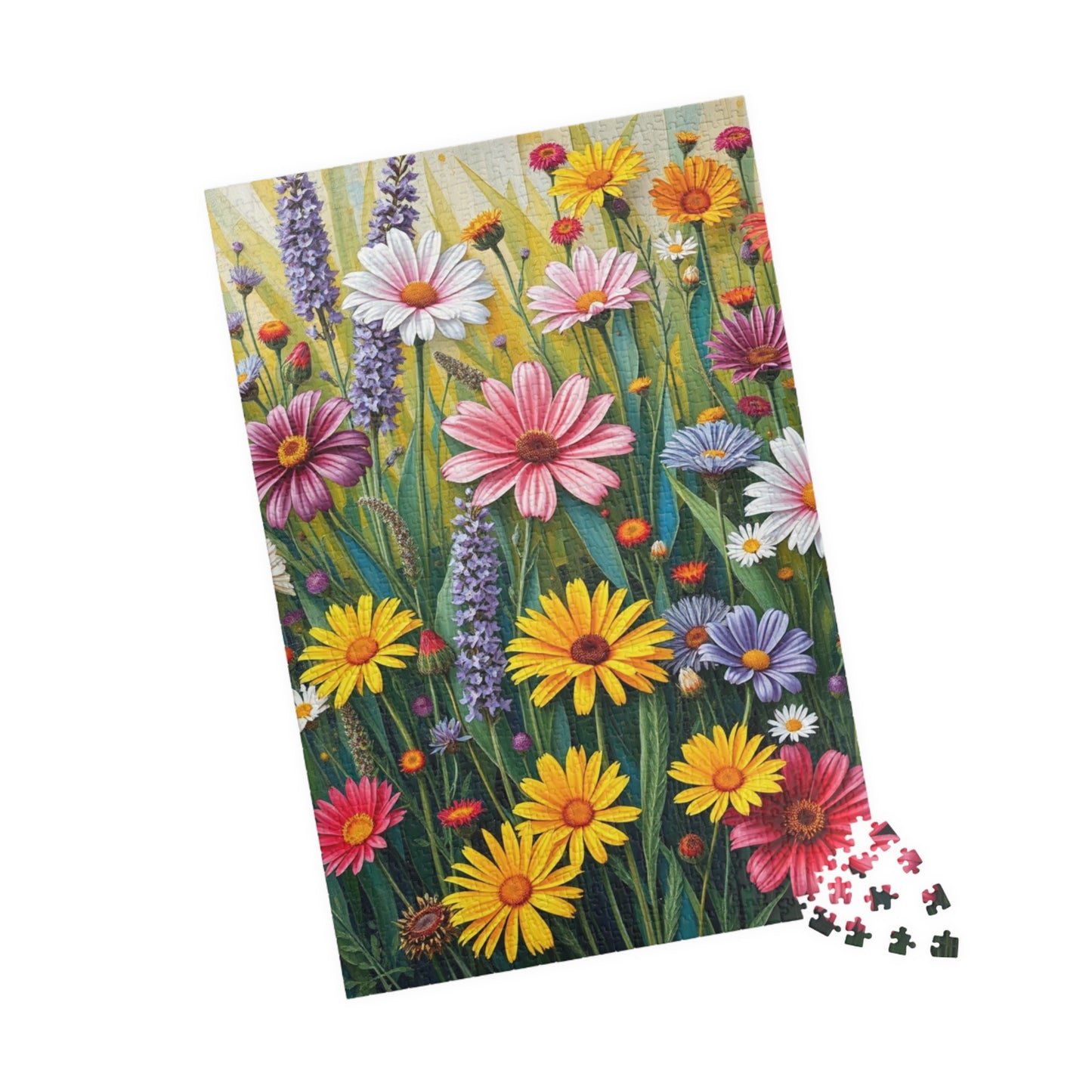 Floral Puzzle, Colorful Flower Jigsaw, Nature-Themed Family Game Puzzle The Puzzle Chest