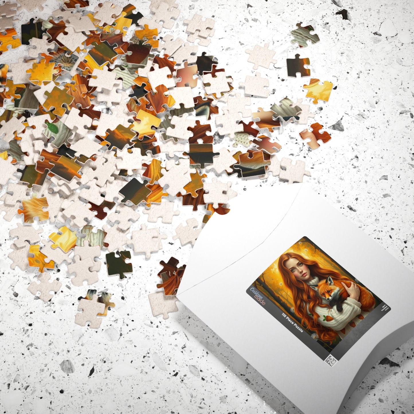 Nature-Inspired Jigsaw Puzzle Featuring a Woman and Fox, Animal Lover Gift for Friend, Indoor Activity for Family or Solo Entertainment Puzzle The Puzzle Chest