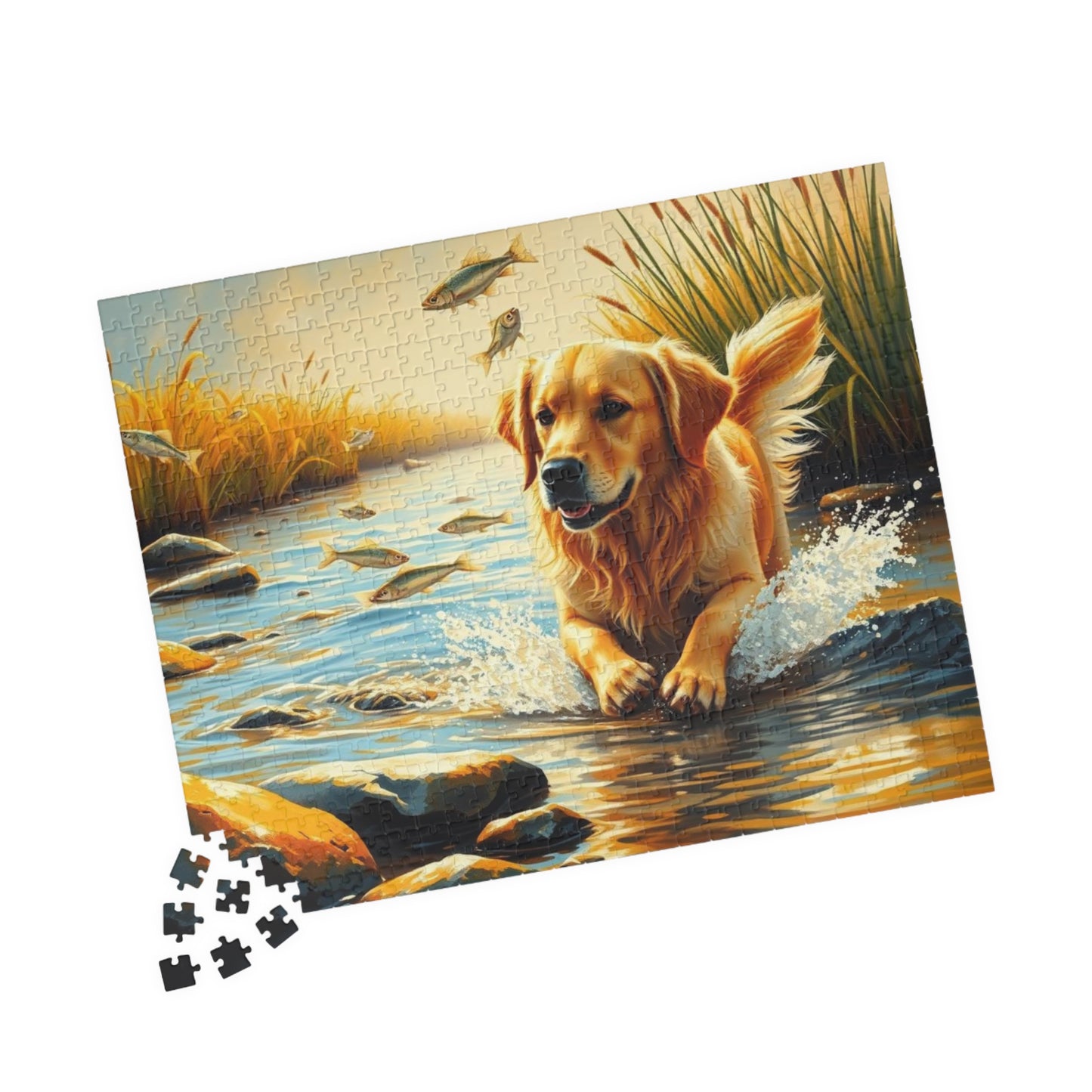 Golden Retriever Jigsaw Puzzle for Adults - Perfect for Dog Lovers, Family Game Nights, Unique Gifts for Friends, Fun Activity Brain Teaser Puzzle The Puzzle Chest