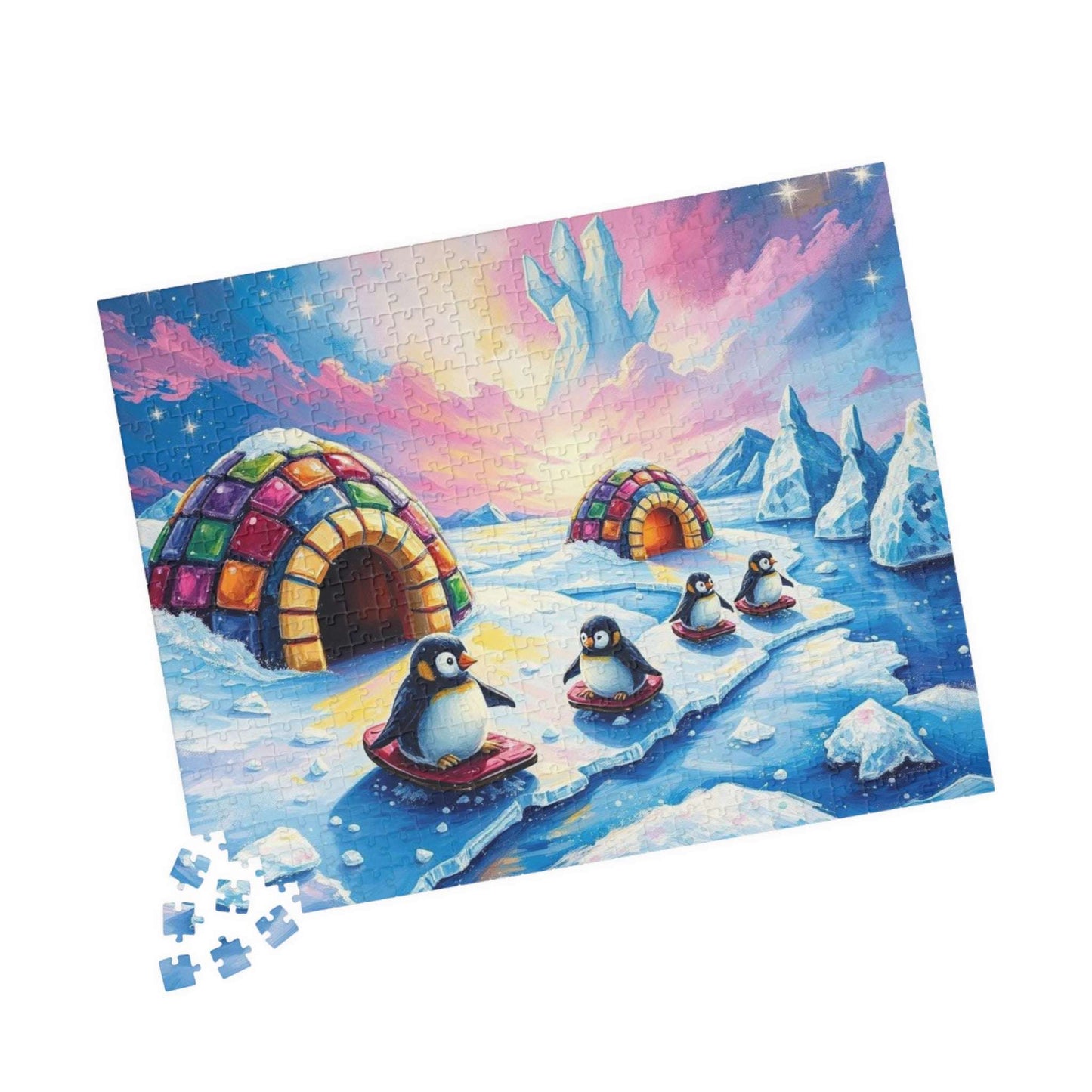Arctic Whimsy Cozy Penguin Puzzle - 110-1014 Piece Winter Jigsaw, Fun Family or Solo Activity, Holiday or Birthday Gift, Senior Brain Teaser