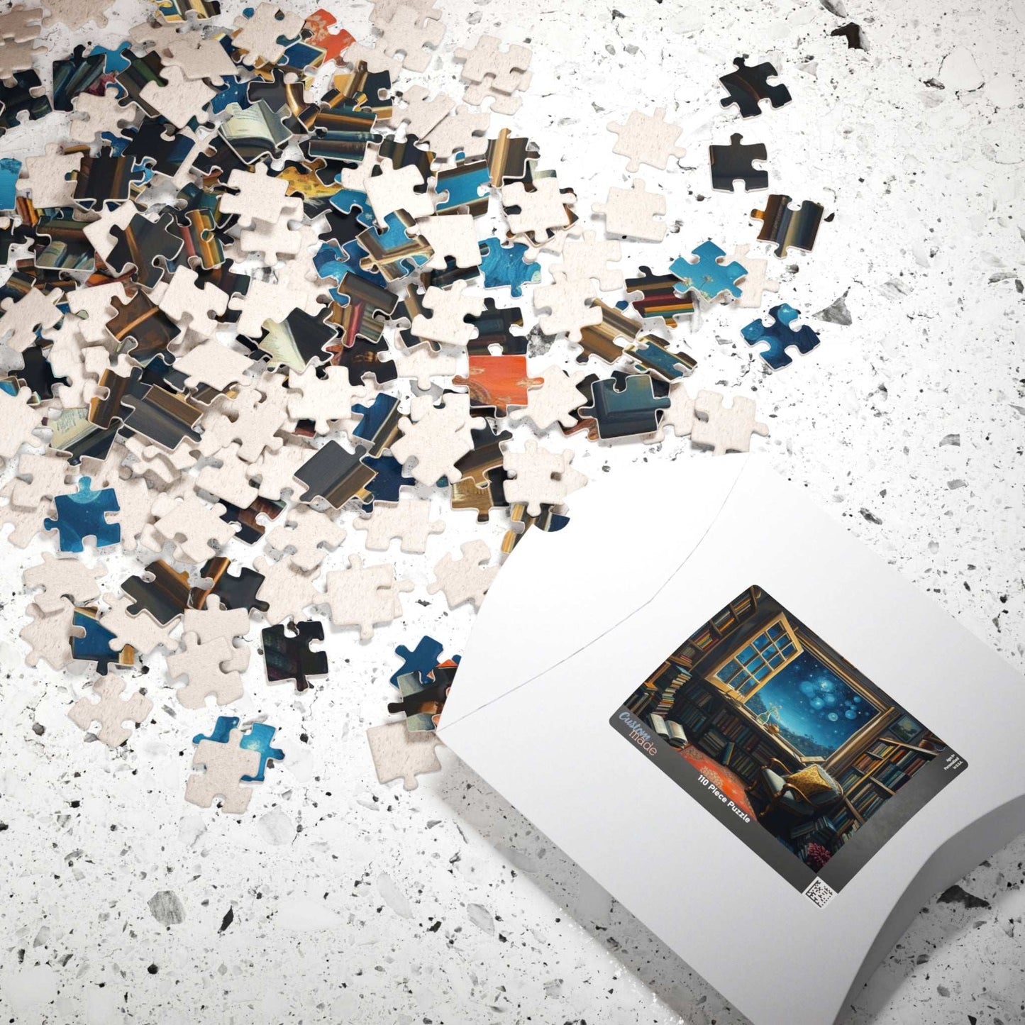 Cozy Library Jigsaw Puzzle - Starry Night Sky, Book Lover Gift, Educational Game, Mindfulness Activity, Literary Scene, Ideal for Family Fun Puzzle The Puzzle Chest