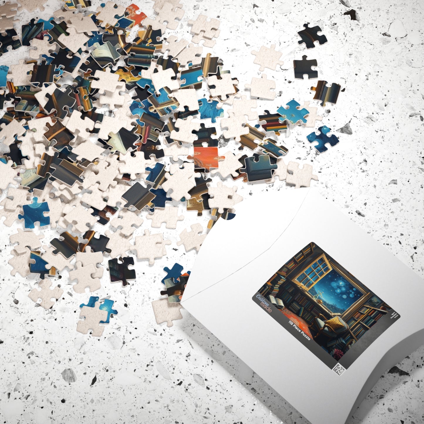 Cozy Library Jigsaw Puzzle - Starry Night Sky, Book Lover Gift, Educational Game, Mindfulness Activity, Literary Scene, Ideal for Family Fun Puzzle The Puzzle Chest