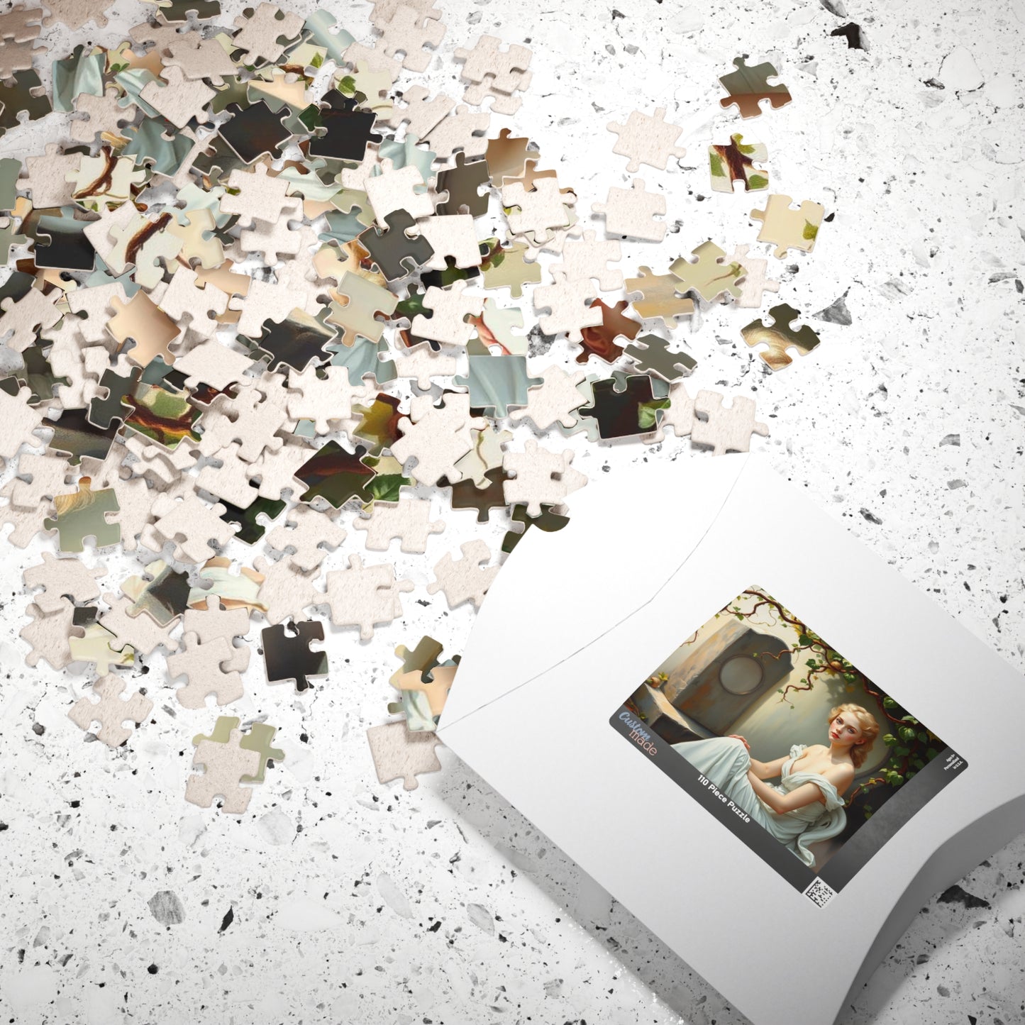 Mourner's Vigil Gothic Jigsaw Puzzle - Woman at Cemetery, Gothic Art Print, Dark Romantic Fantasy Gift for Art Lovers and Puzzle Collectors Puzzle The Puzzle Chest