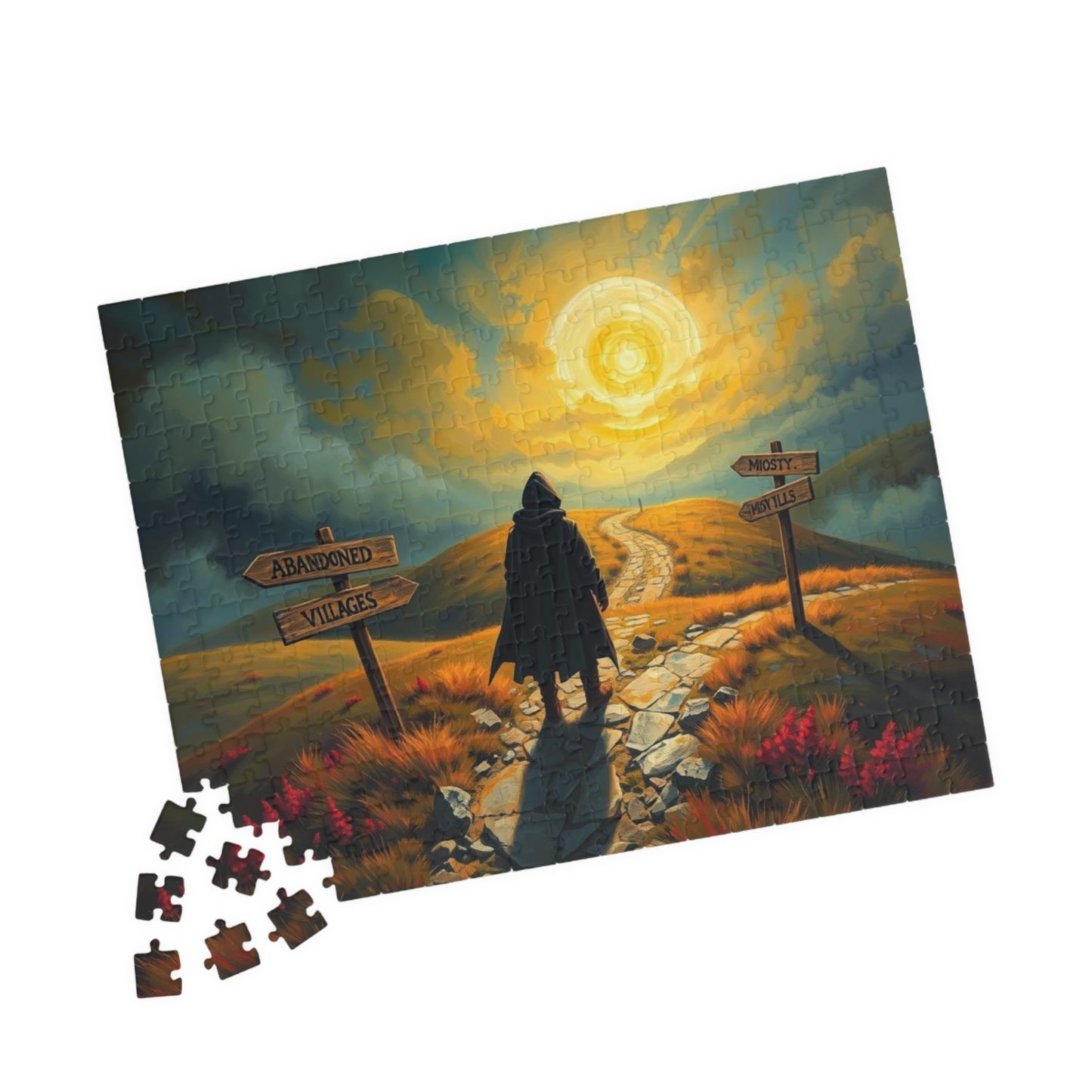 Crossroads of the Forsaken Jigsaw Puzzle, Gothic Puzzle, Mystical Journey Puzzle, Perfect for Game Night, Solo Fun, Gifts, and Home Decor Puzzle The Puzzle Chest