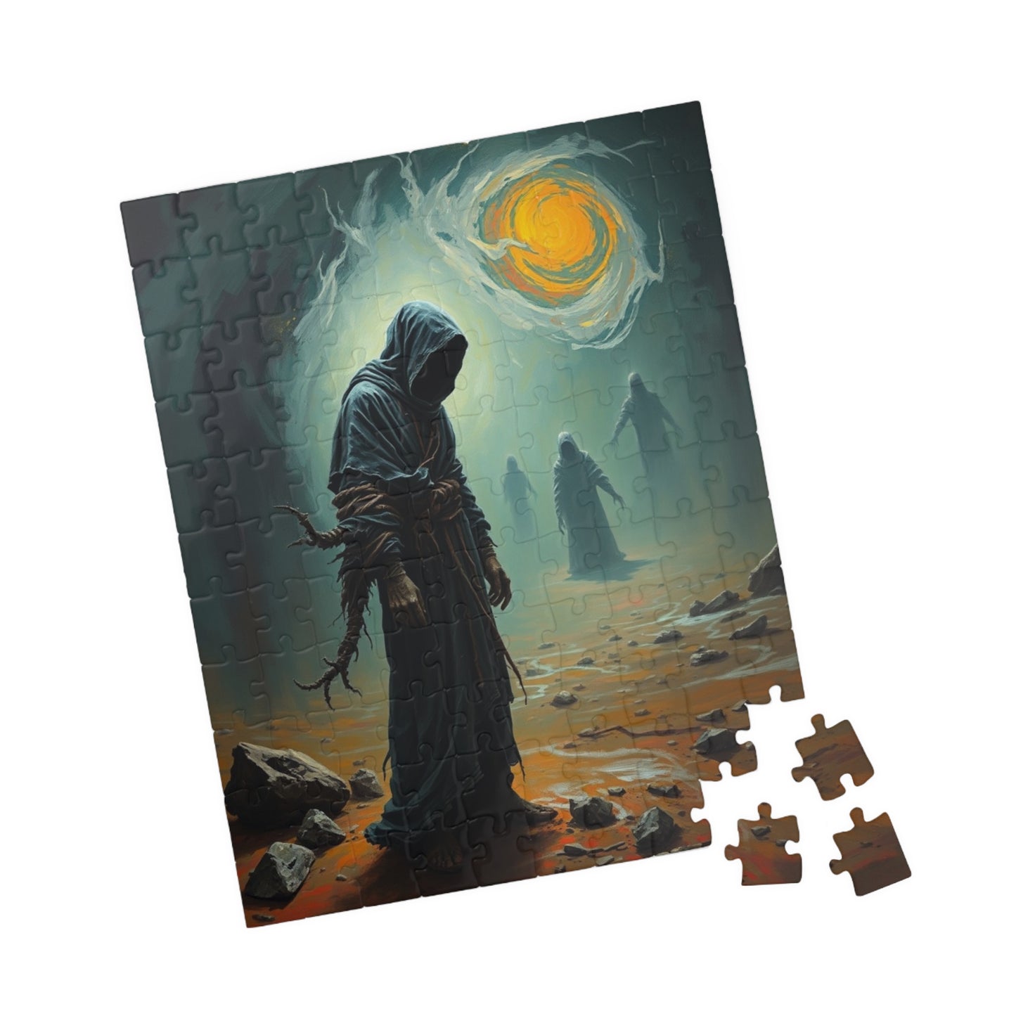 Mystical Dark Fantasy Puzzle - Tormented Figure in Barren Wasteland Gothic Art, Solo Fun or Family Game Night, Ideal Gift for Puzzle Lovers Puzzle The Puzzle Chest