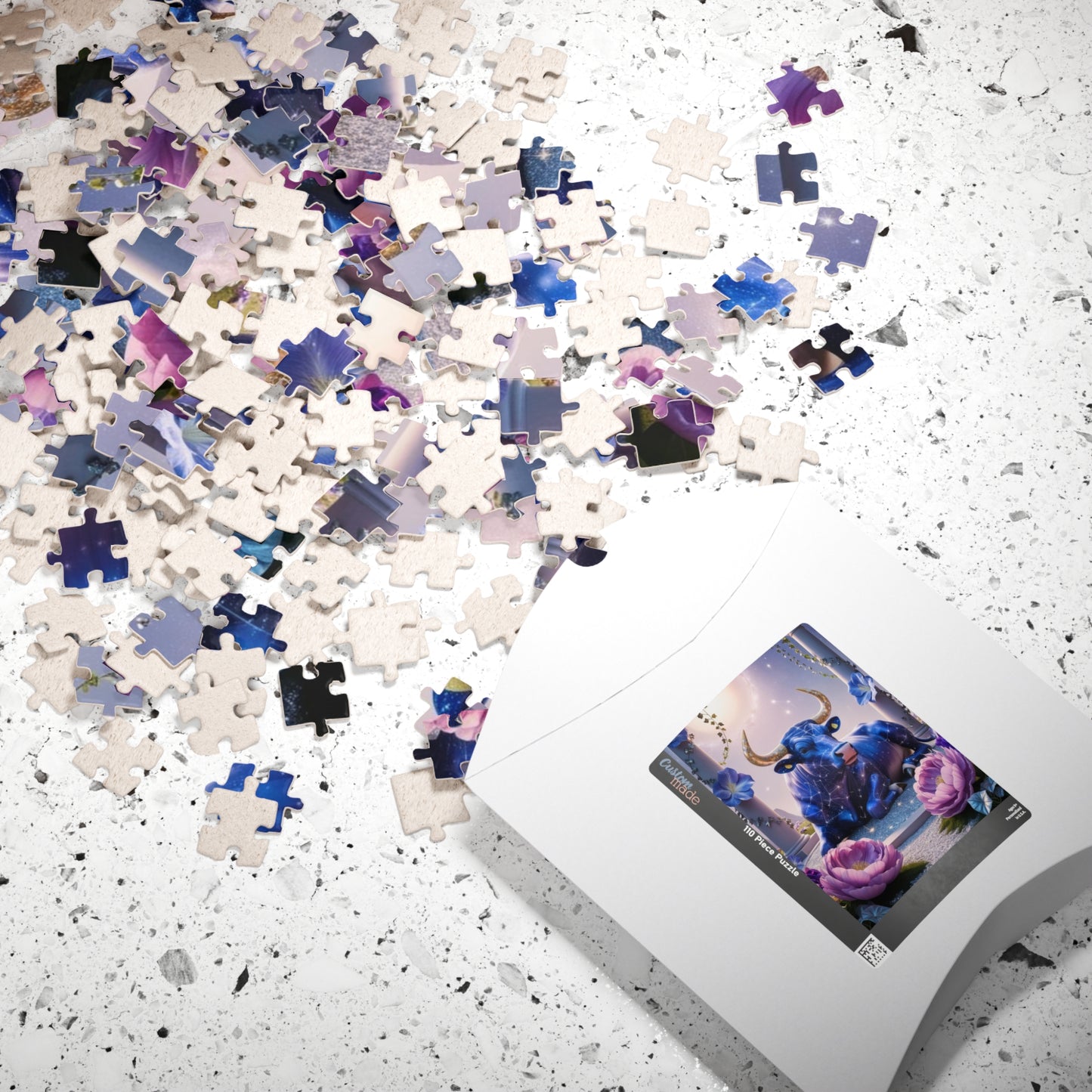 Celestial Bull Puzzle, Cosmic Taurus Zodiac Symbol Jigsaw Game, Home Entertainment, Perfect Gift for Puzzle Astrology Lover, Meditation Puzzle The Puzzle Chest