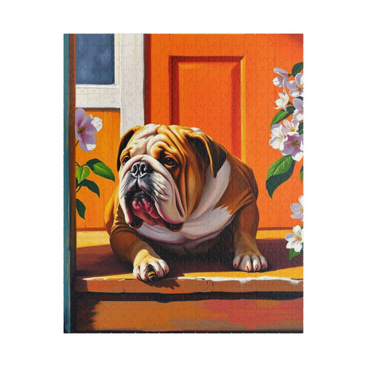 Bulldog Jigsaw Puzzle - Pet Themed Activity, Perfect for Family Fun, Creative Home Entertainment, Gift for Friends and Dog Lovers 520 pcs (Vertical) Puzzle The Puzzle Chest