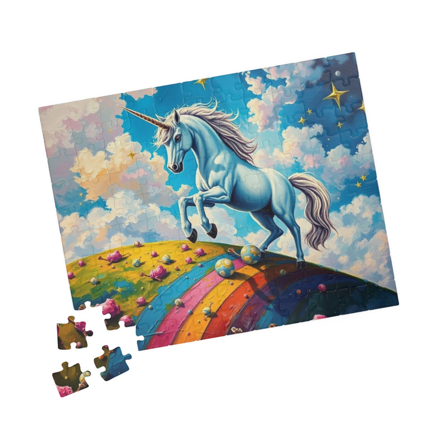 Unicorn Rainbow Puzzle | 110-1014 Piece Mythical Theme Jigsaw | Fun Family Activity, Mental Exercise, Puzzle Lover Holiday Birthday Gift Puzzle The Puzzle Chest