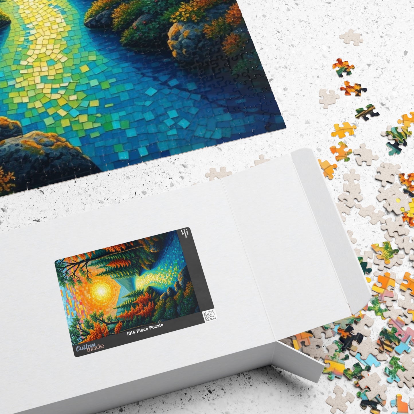 Nature-Inspired Mosaic Landscape Jigsaw Puzzle for Relaxation and Fun, Scenic Autumn Adventure, Best Gift for Family, Friends, Holidays Puzzle The Puzzle Chest